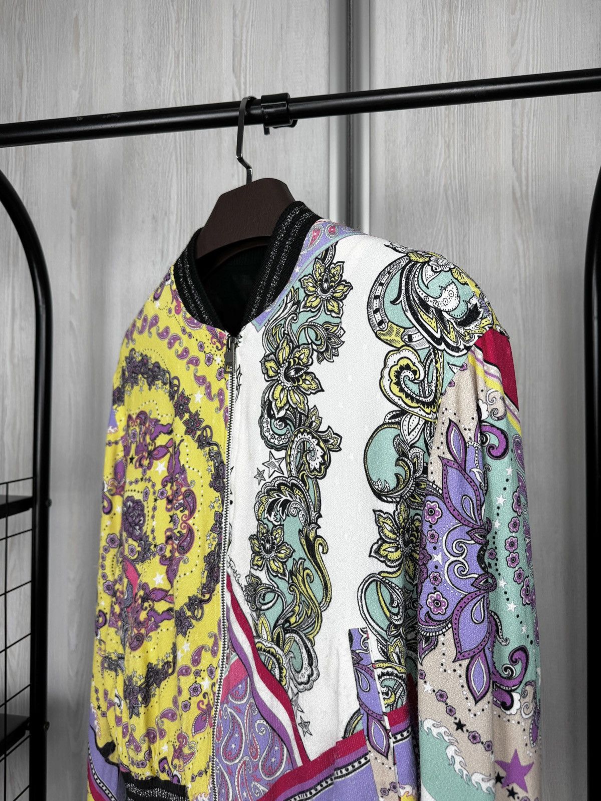 Just Cavalli Just Cavalli Multicoloured Paisley Viscose bomber jacket 44 Size M / US 6-8 / IT 42-44 - 4 Thumbnail
