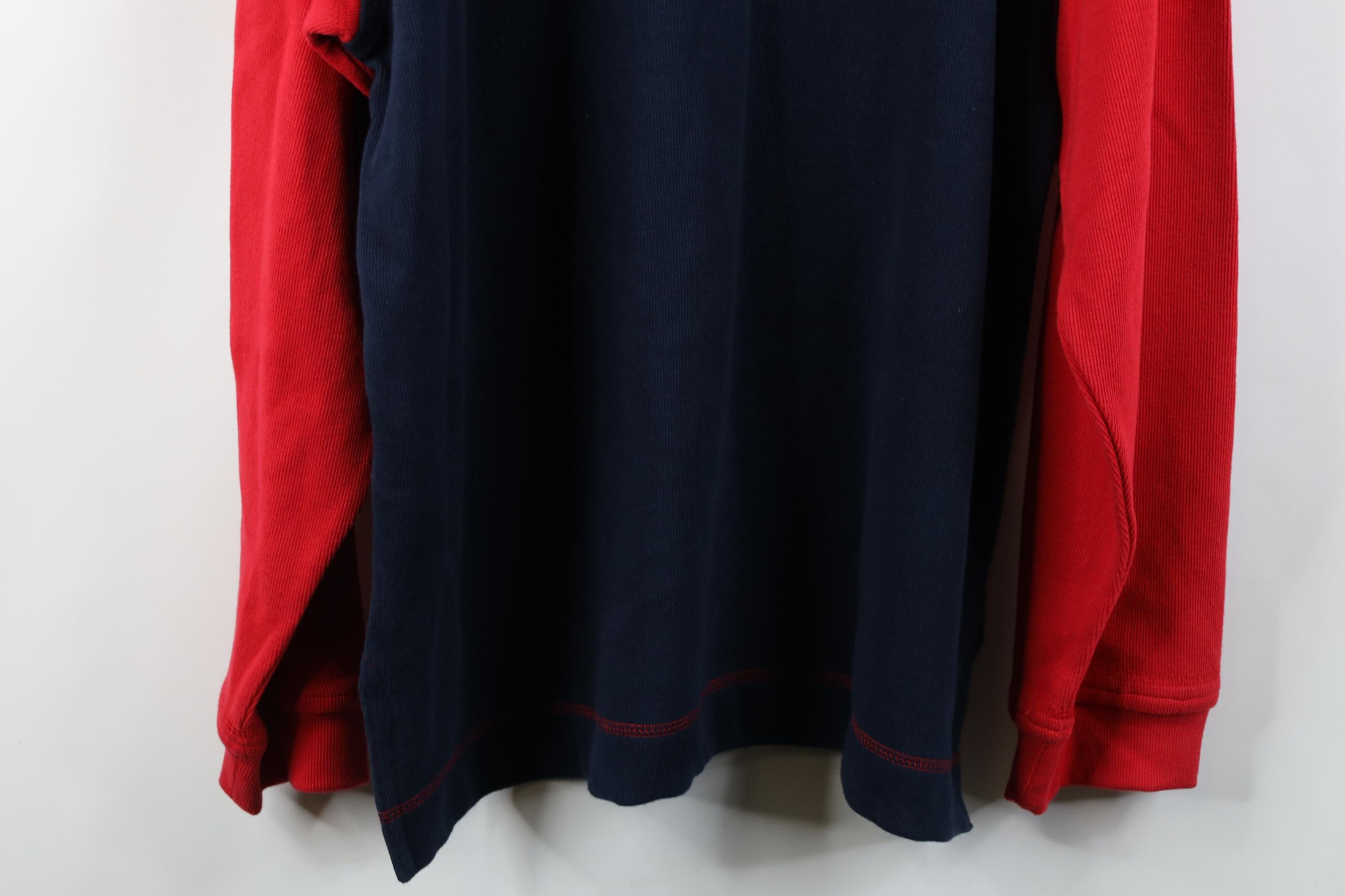 Columbia Vintage 90s Columbia Ribbed Knit Rugby Polo Shirt Blue Size US L / EU 52-54 / 3 - 13 Thumbnail