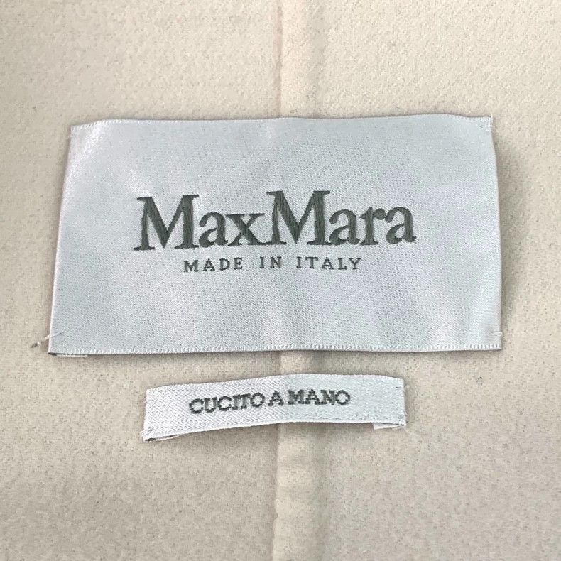 Max Mara Max Mara Off-white wool hooded belt coat Size L / US 10 / IT 46 - 5 Thumbnail