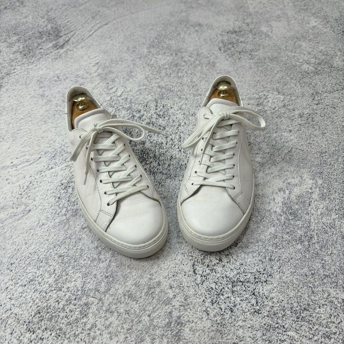 Designer × Garment Project Garment Project White Leather US9 UK8 EU42 27cm Size US 9 / EU 42 - 2 Thumbnail