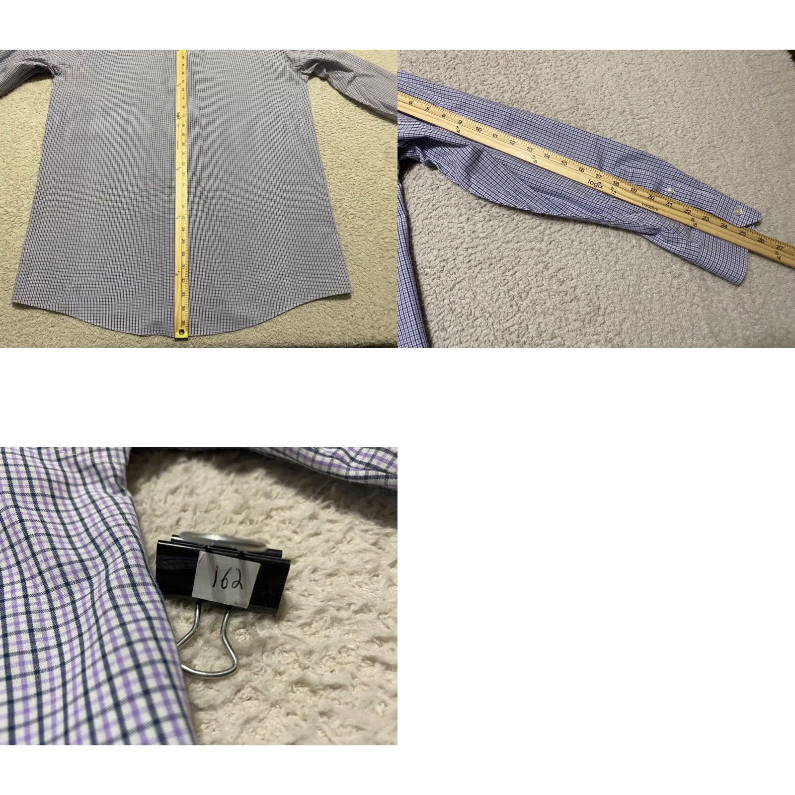 Stafford Stafford Shirt Men 17.5 Tall Multicolor Plaid L/S Button-Front Easy Care Size US XXL / EU 58 / 5 - 8 Thumbnail