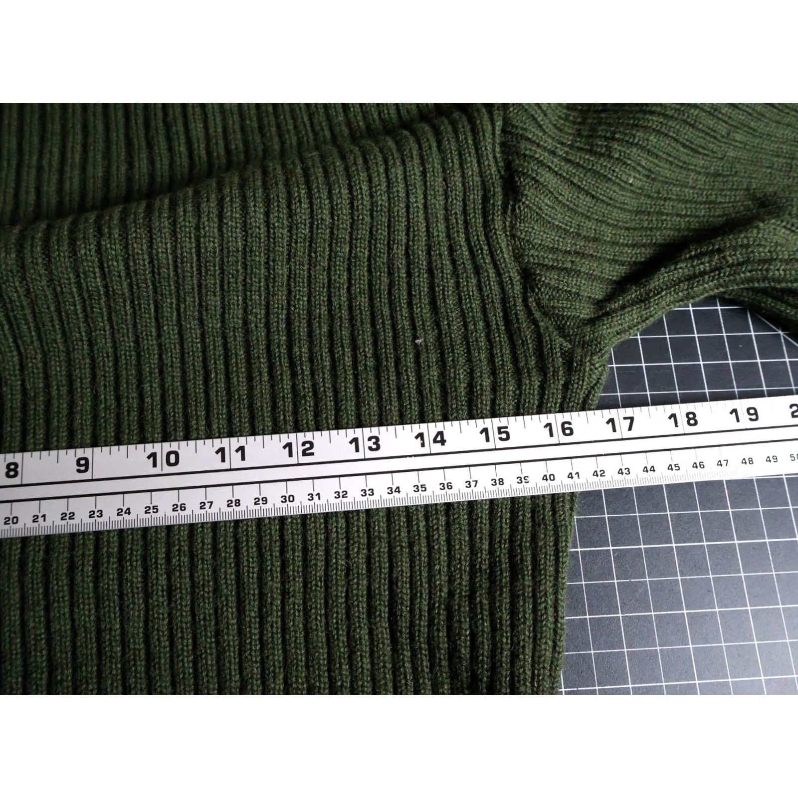 Commando US Army Sweatwear Wool Pullover Sweater Long Sleeve Crew Neck Slim Epaulets Green Large 42 Men's Size US L / EU 52-54 / 3 - 5 Thumbnail