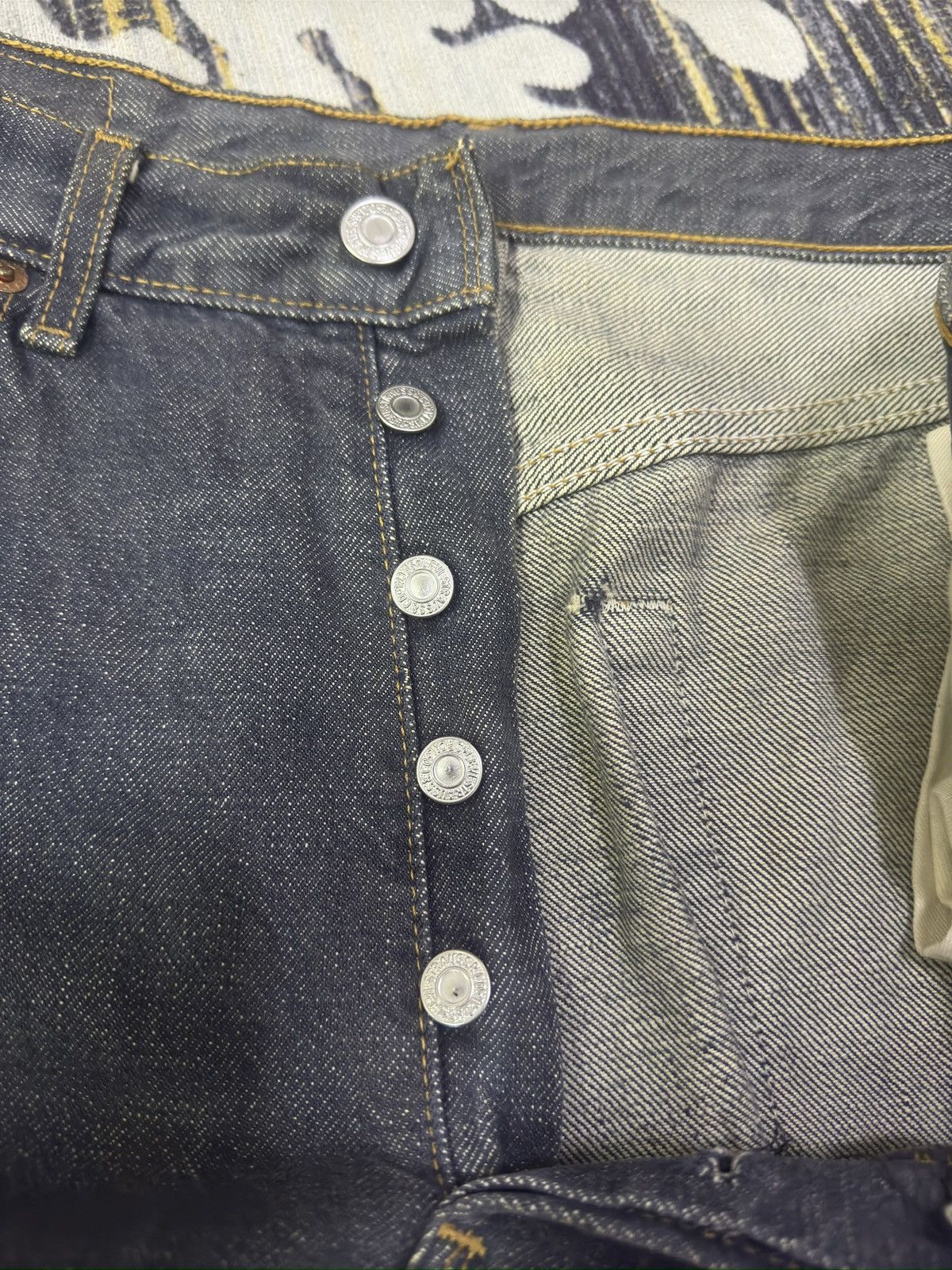 Levi's Vintage Levi’s 501 Rusty Mud Wash Distressed Jeans Size US 31 - 16 Thumbnail