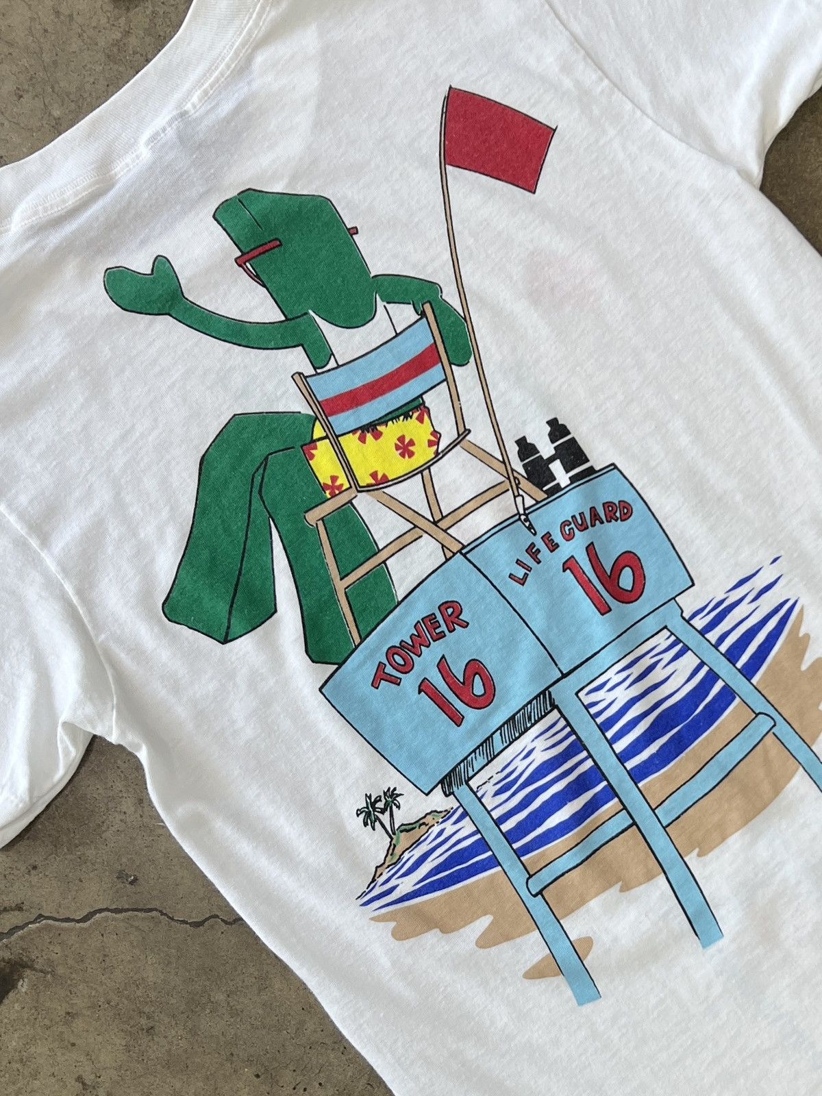 Vintage Vintage 1985 Gumby Lifeguard Beach Anvil Tee Small Size US S / EU 44-46 / 1 - 4 Thumbnail