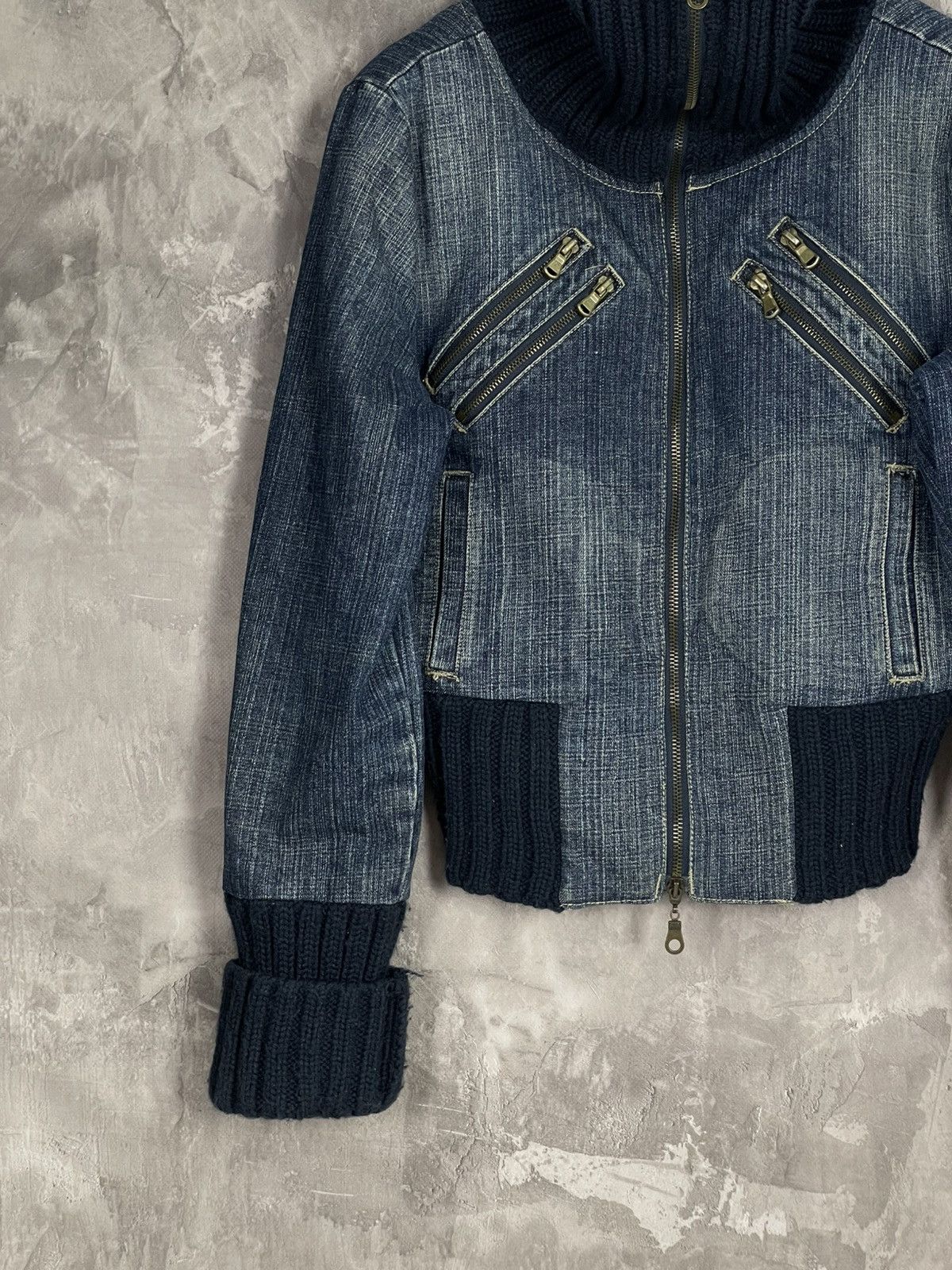 If Six Was Nine × Japanese Brand × Le Grande Bleu (L.G.B.) Avant Garde Japan Vintage Y2K Crazy Denim Jacket Size M / US 6-8 / IT 42-44 - 5 Thumbnail