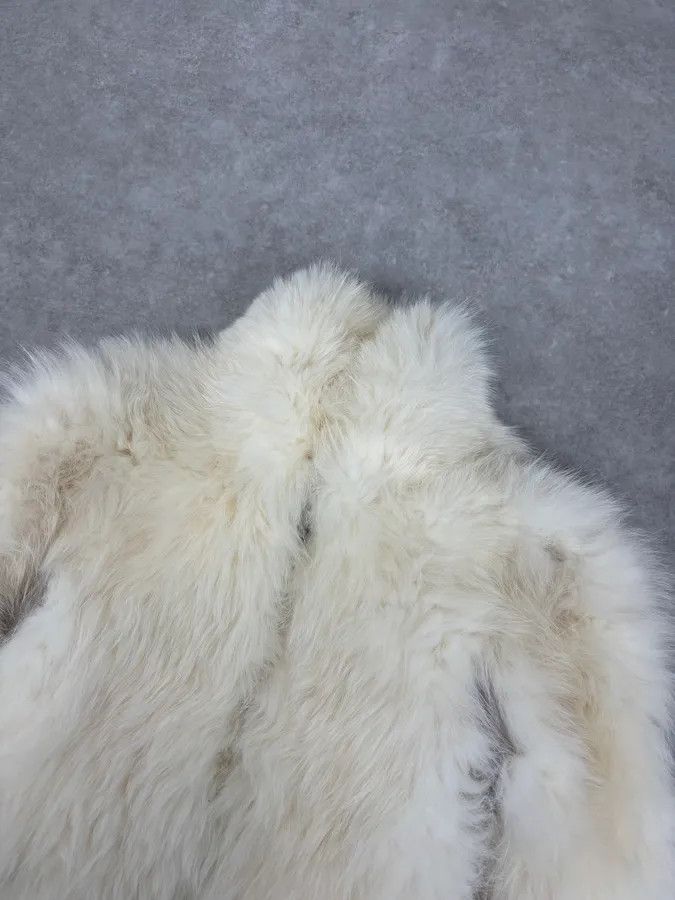 Roberto Cavalli AW2006 Cavalli White Fur Beige Leather Vest Size M / US 6-8 / IT 42-44 - 4 Thumbnail