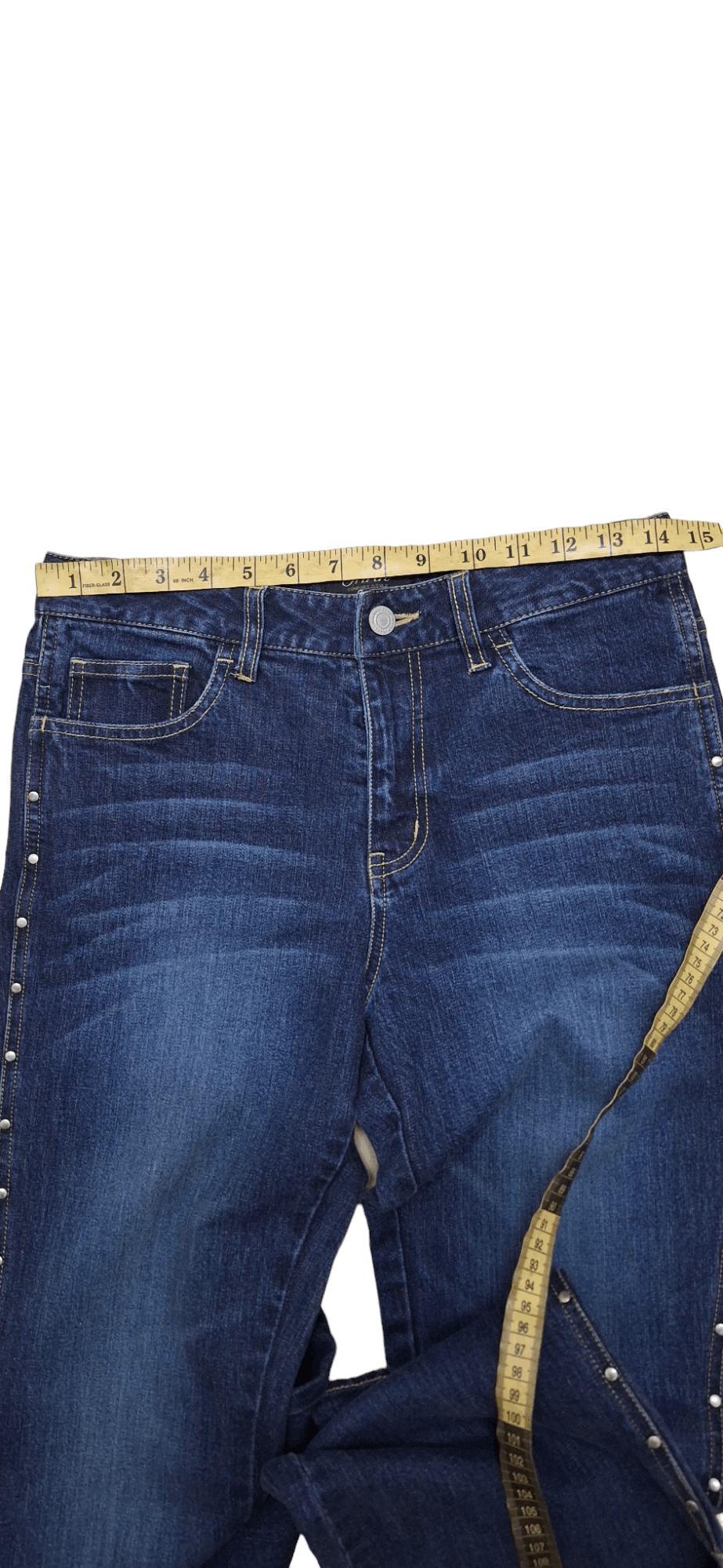 If Six Was Nine × Japanese Brand × Le Grande Bleu (L.G.B.) Japanese Brand Oririn Rivets Button Flared Jeans Size US 29 - 15 Thumbnail