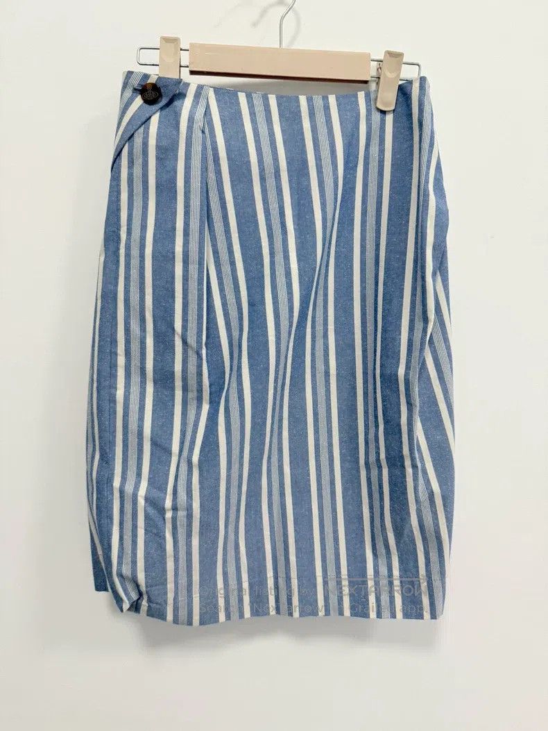 Vivienne Westwood Vivienne Westwood size 1 Blue and white striped half-length Size 42" / US 20 - 1 Thumbnail