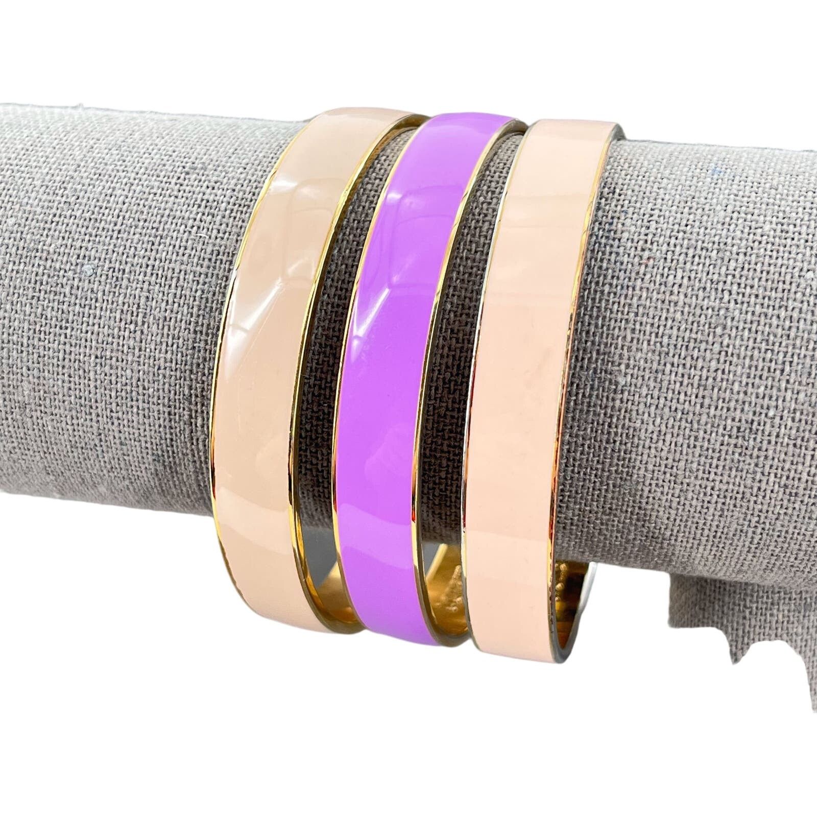 J.Crew J Crew Enamel Bangle Bracelet Lot Pastel Stack Set of 3 Size ONE SIZE - 3 Thumbnail
