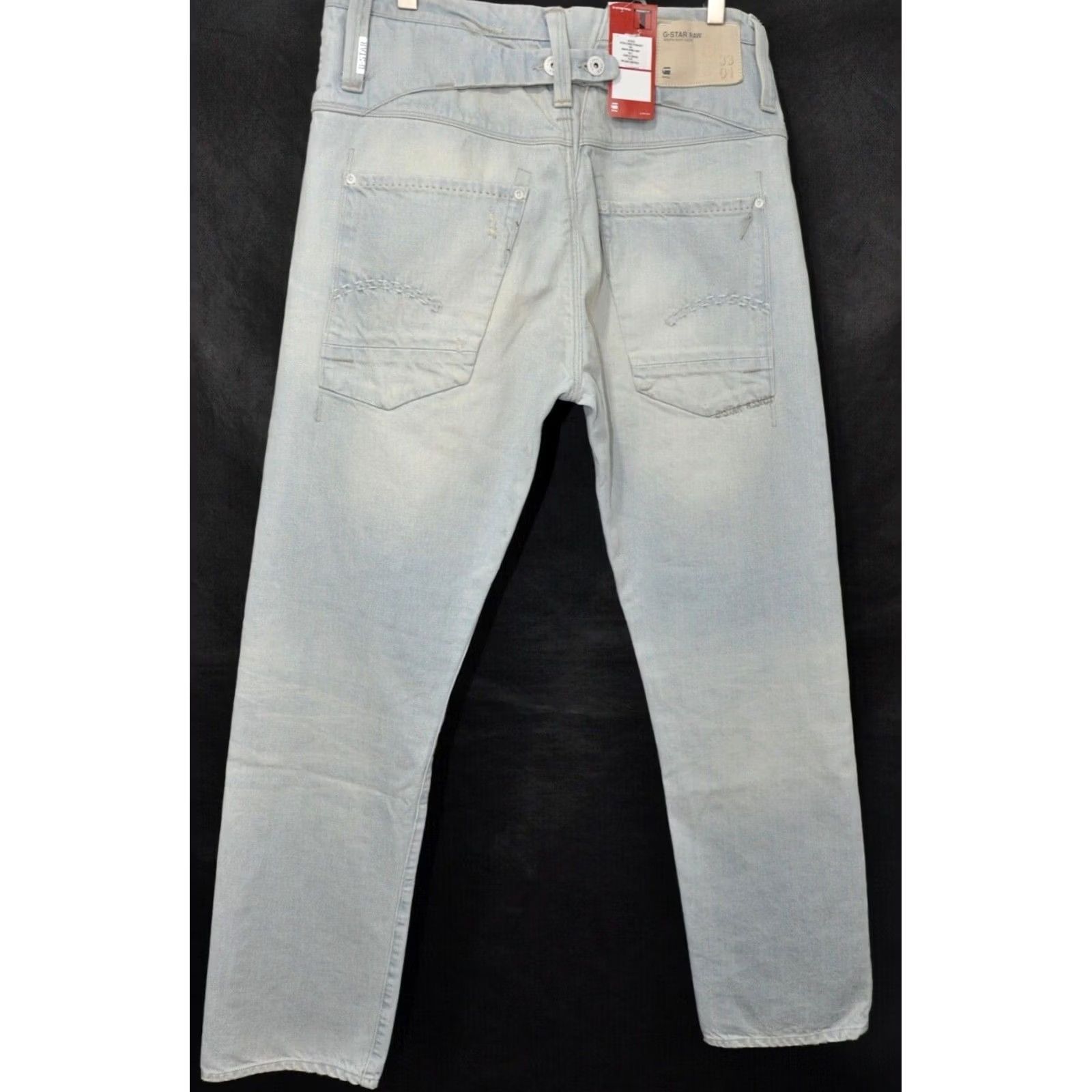 G-Star G-Star Raw Eton Chino Straight Costa Denim Jeans W33 L32 Men Classic 5-Pocket Blue Vintage No N/A Size US 33 - 3 Thumbnail