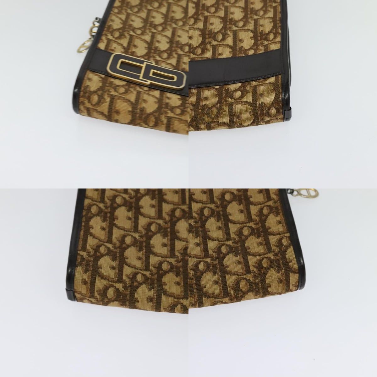 Dior DIOR Trotter Canvas Shoulder Bag Brown Gold Size ONE SIZE - 10 Thumbnail