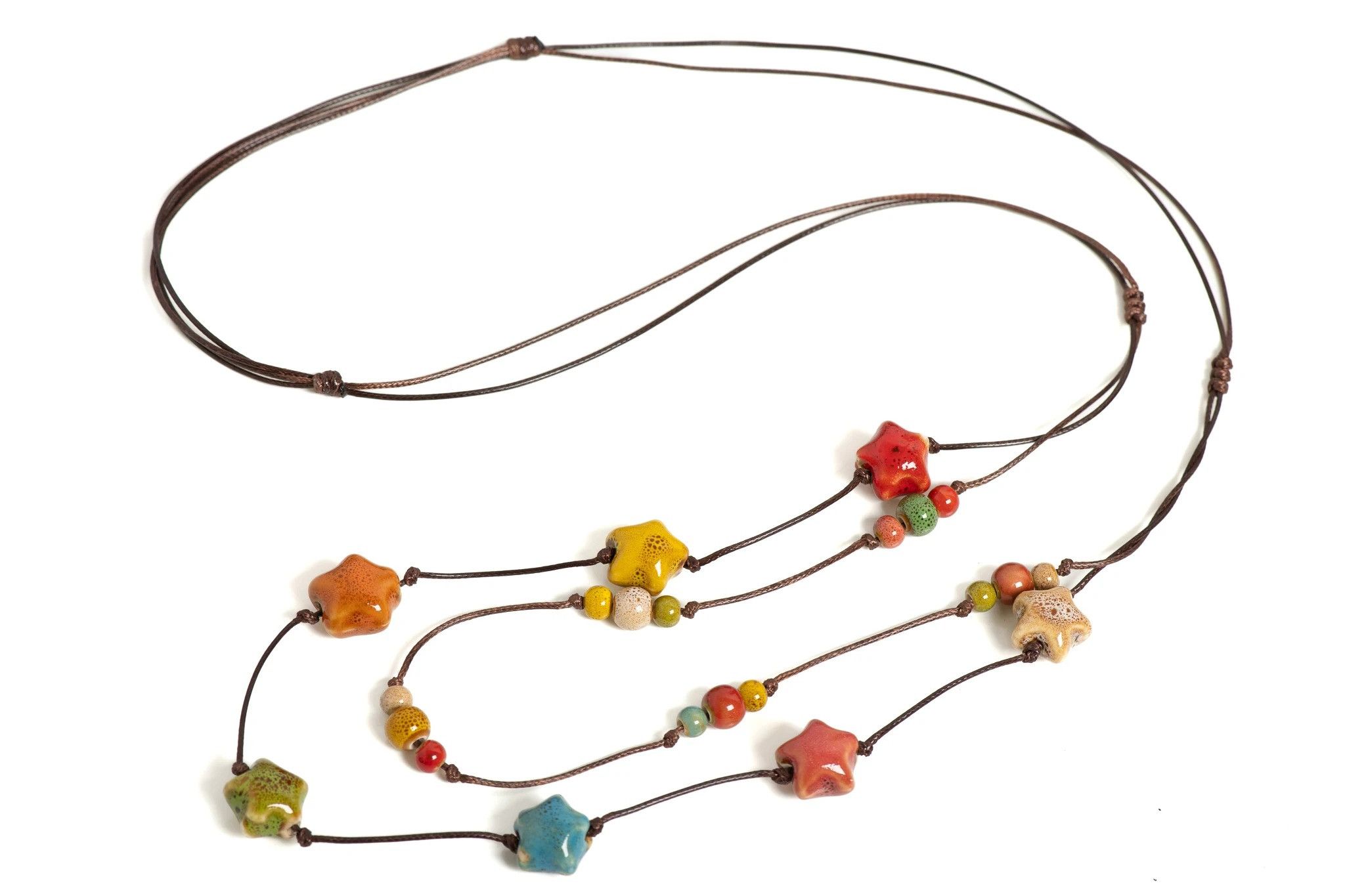 Handmade Double-layer Star Pendant Necklace Jewelry Gift For Her Size ONE SIZE - 4 Thumbnail