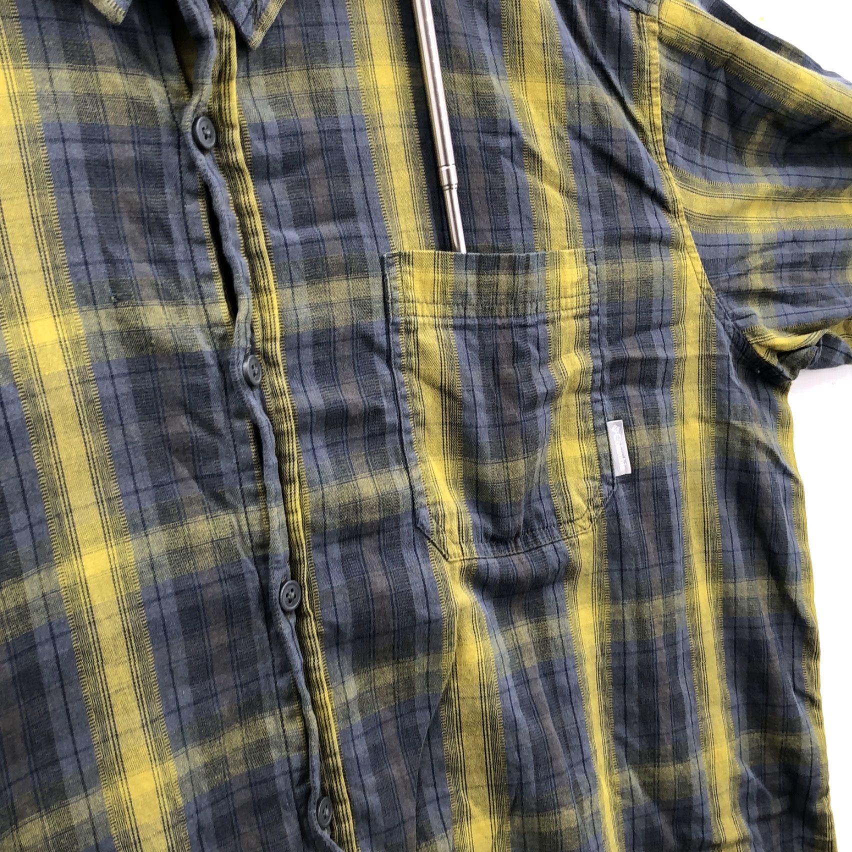 Vintage Columbia Shirt Mens Green Blue Long Sleeve Collared Plaid Button-Up 2XL Regular Casual All Season Lightweight Classic Mens Size US XXL / EU 58 / 5 - 4 Thumbnail
