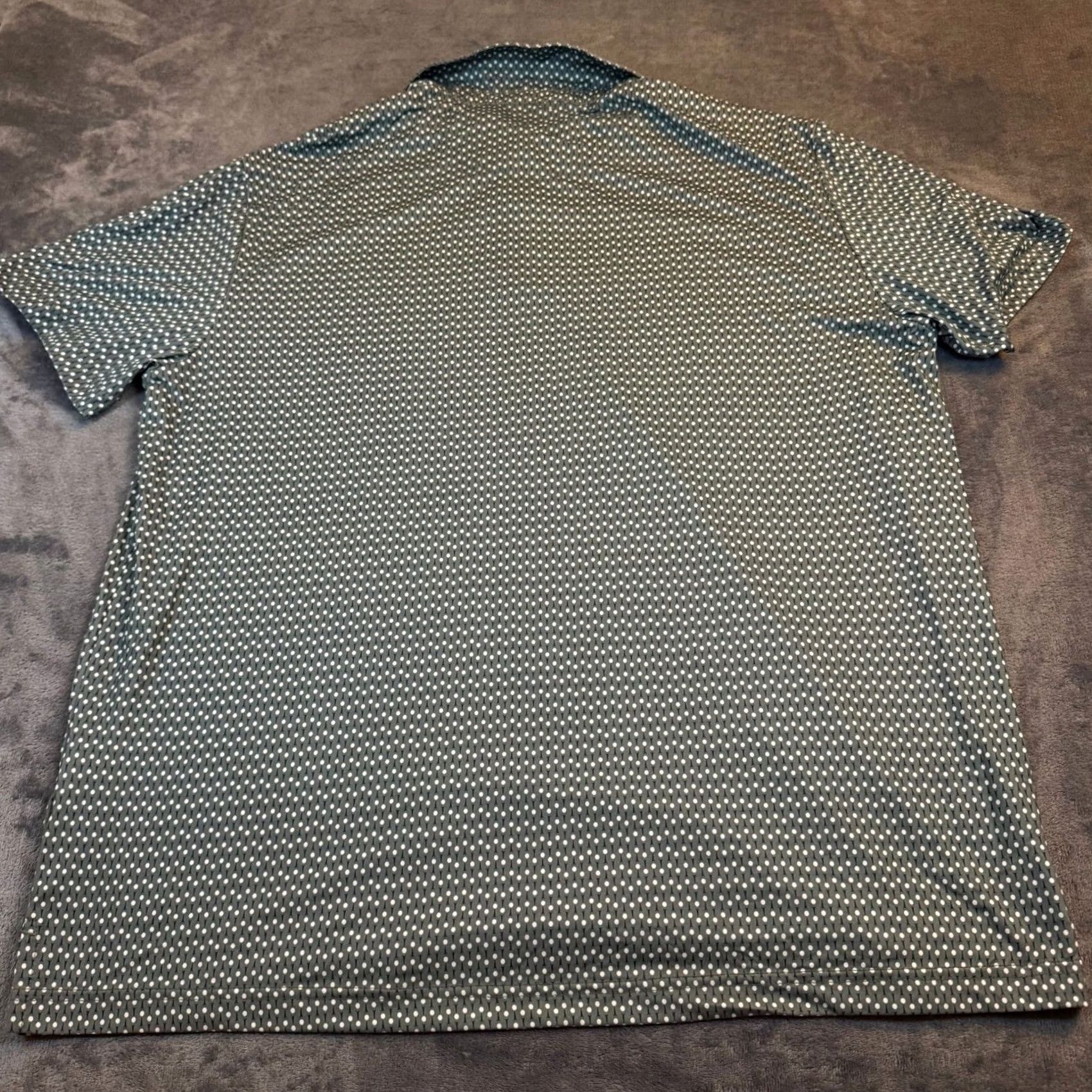 Izod Izod Golf Polo Shirt Mens XL Green Geometric Print Performance Stretch Moisture Wicking Polo Shirt Activewear Casual Mens Size US XL / EU 56 / 4 - 4 Thumbnail