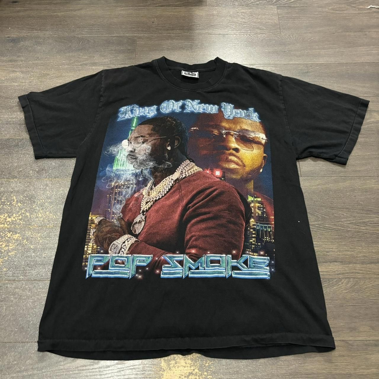 Designer classic pop smoke rap tee the roxx t shirt Size US XL / EU 56 / 4 - 3 Thumbnail