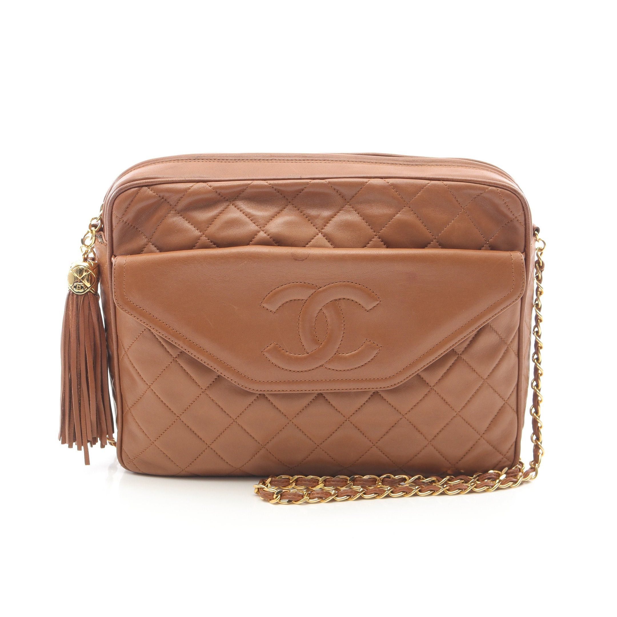 Chanel Chanel Matelasse Chain Shoulder Bag Lambskin Light Brown Gold Hardware Size ONE SIZE - 1 Thumbnail