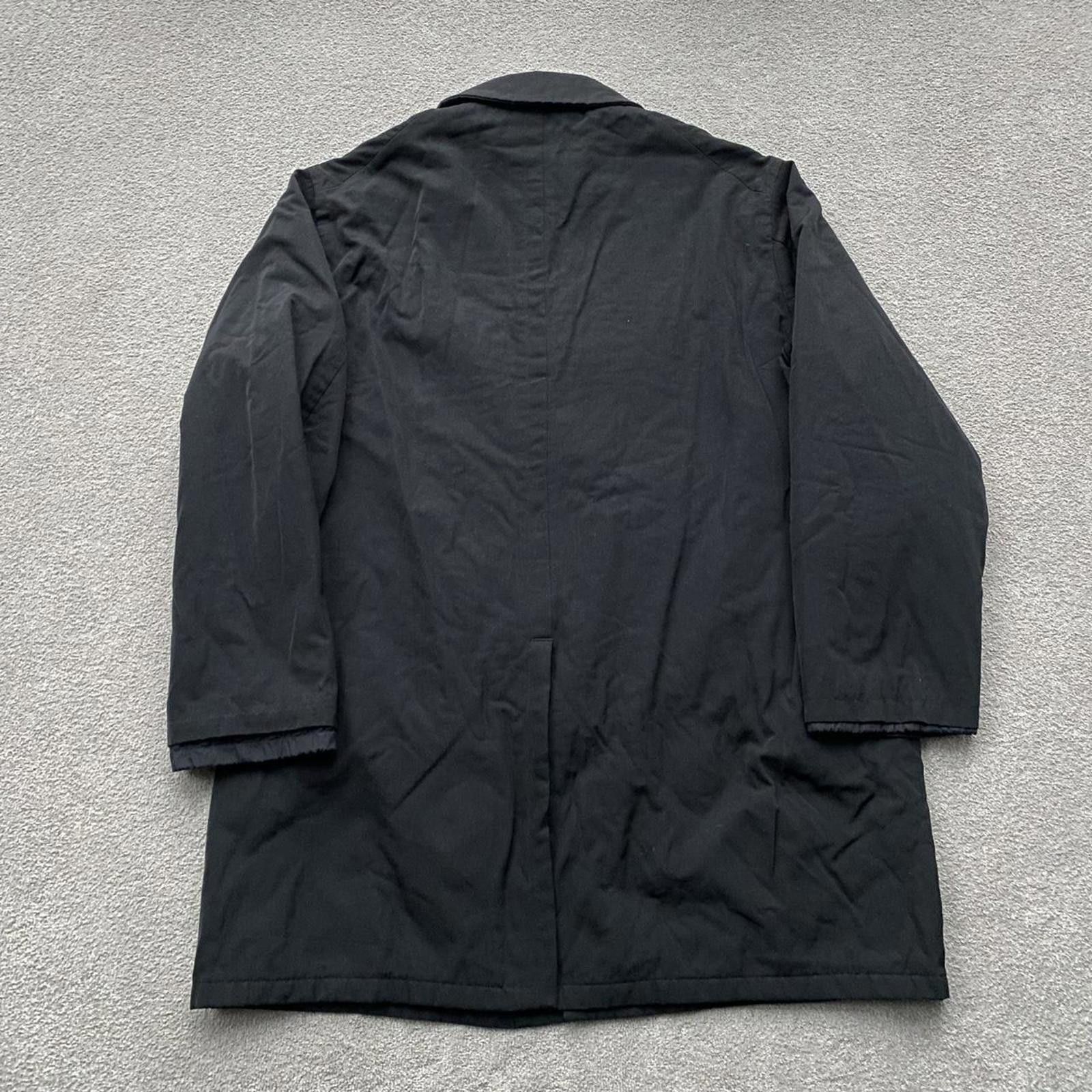 Jil Sander Jil Sanded Virgin Wool Black Trench Coat Overcoat Size US L / EU 52-54 / 3 - 5 Thumbnail