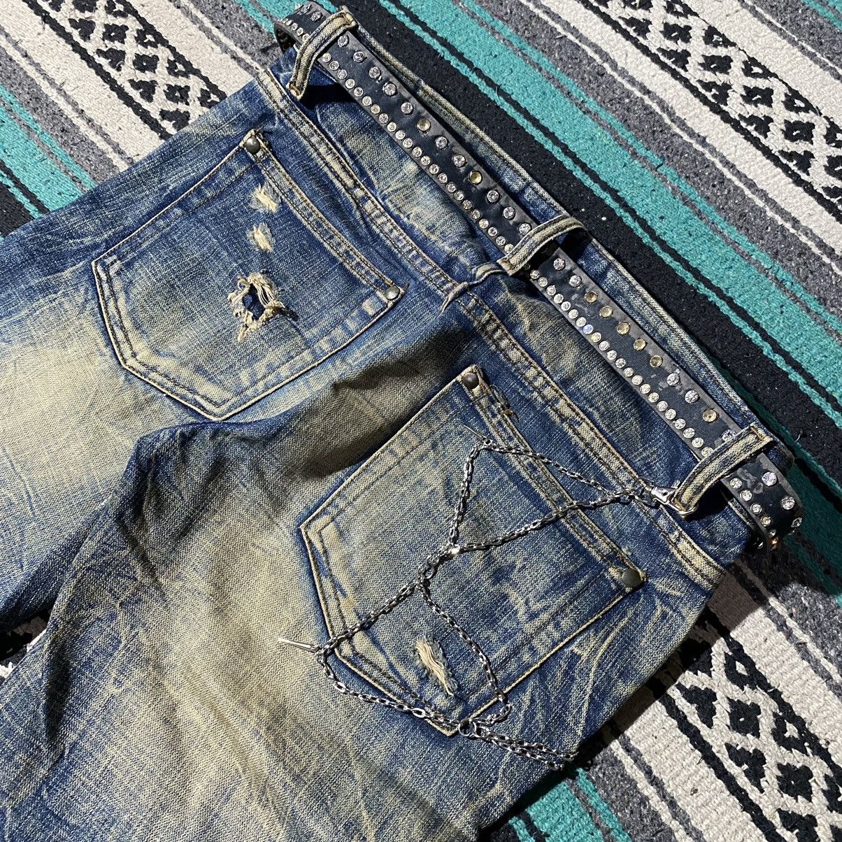 Number (N)ine 2000s Ozz First - Mud Distressed Denim Size US 29 - 15 Thumbnail