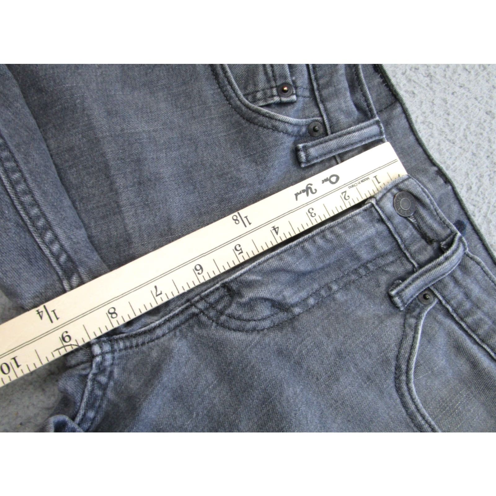 Levi's Levi's Jeans Mens 28x30 Gray 511 Distress Slim Straight Denim Pants Size US 28 / EU 44 - 5 Thumbnail