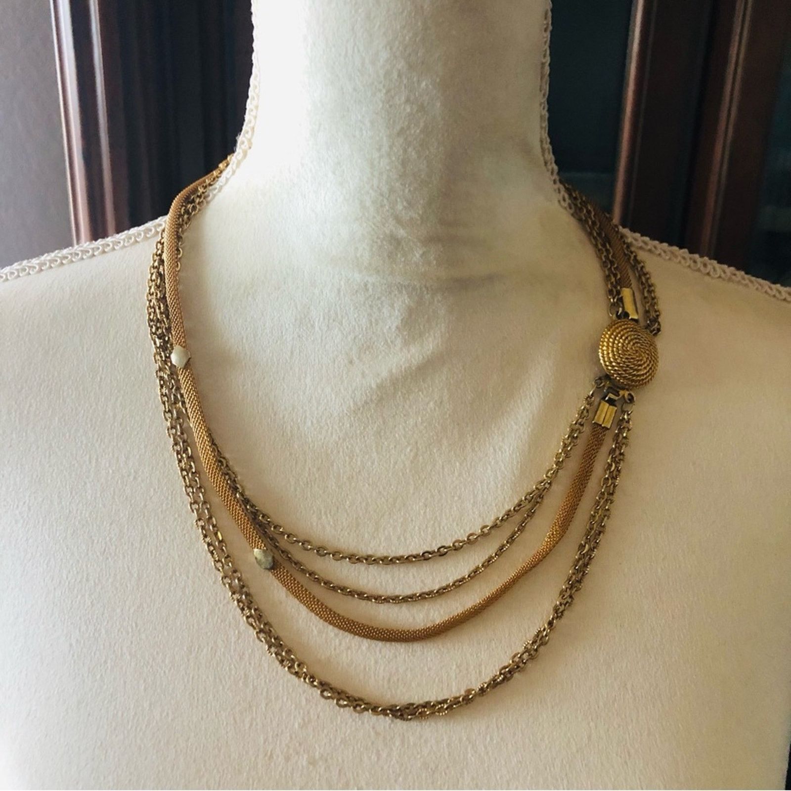 Vintage Vintage multi strand gold chain necklace Size ONE SIZE - 2 Thumbnail