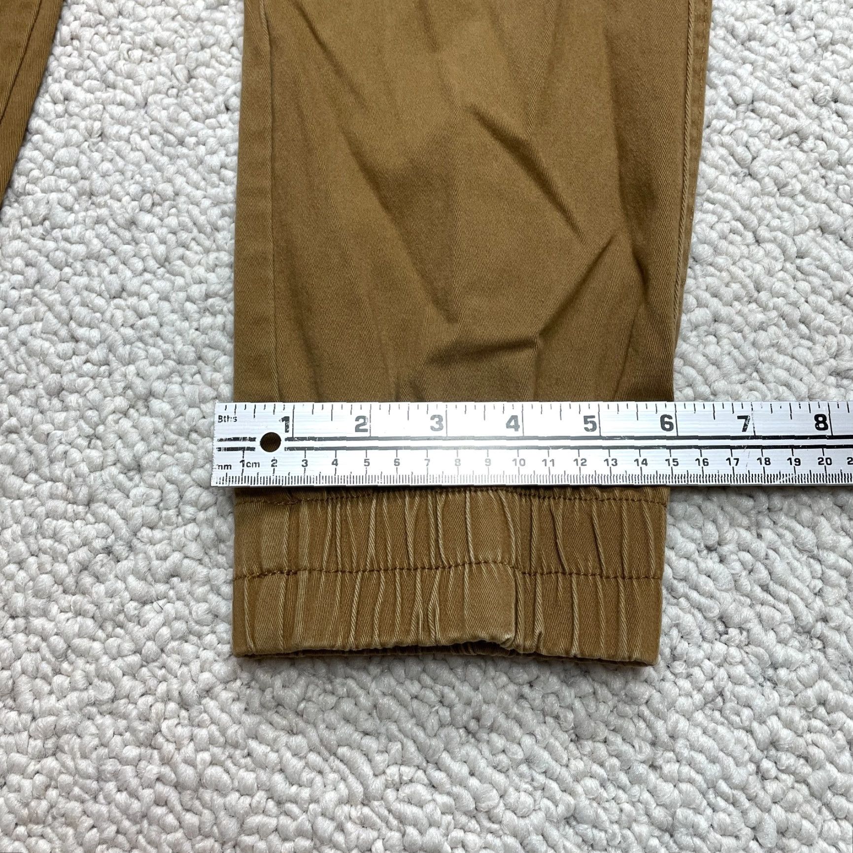 Fashion Nova Fashion Nova Men Cargo Pants Mens 36 Brown Solid Tapered Ankle Cotton 36x29 Size US 36 / EU 52 - 2 Thumbnail