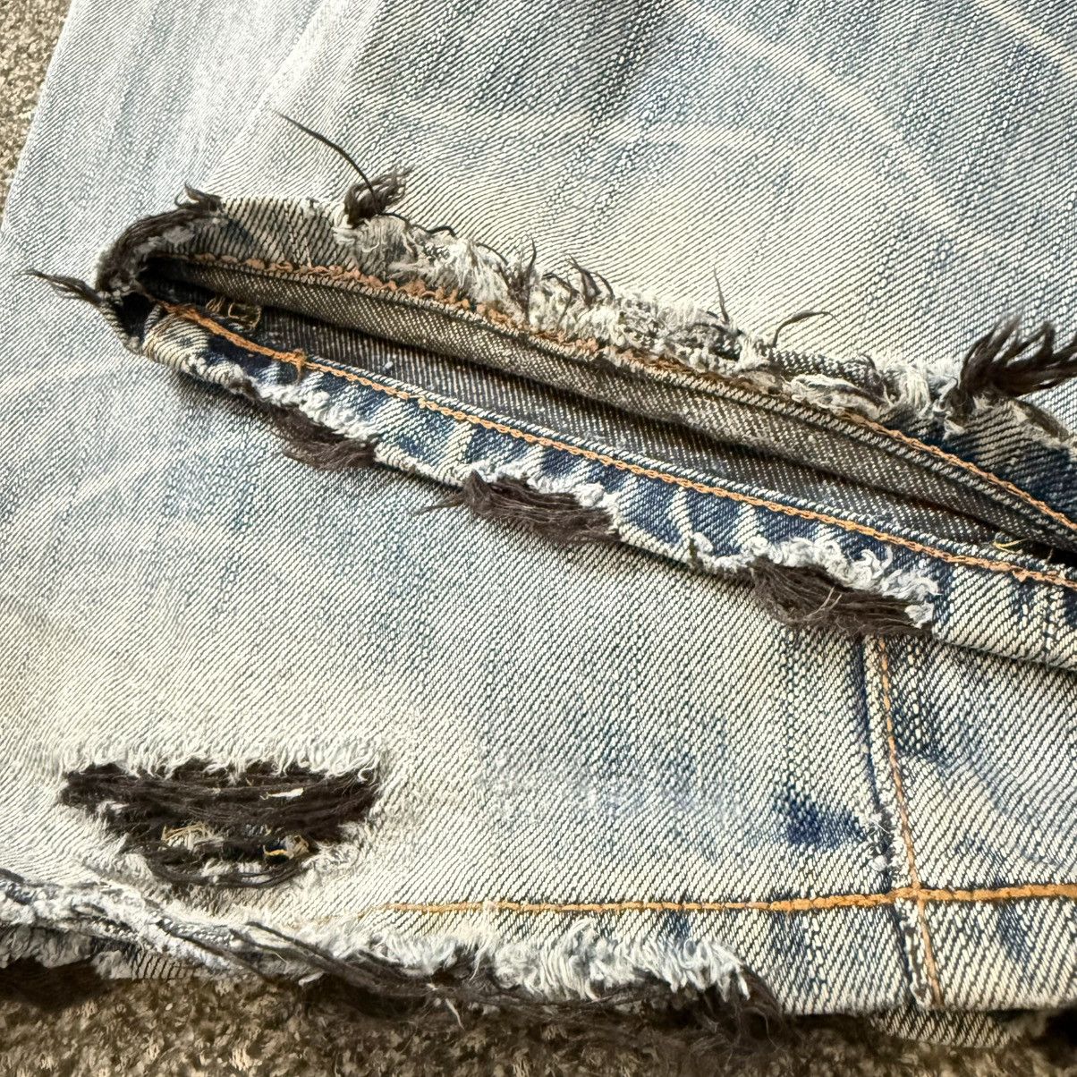 Edwin Vintage 90s Japanese Baggy Flared Edwin 503 Destroyed Size US 30 / EU 46 - 13 Thumbnail
