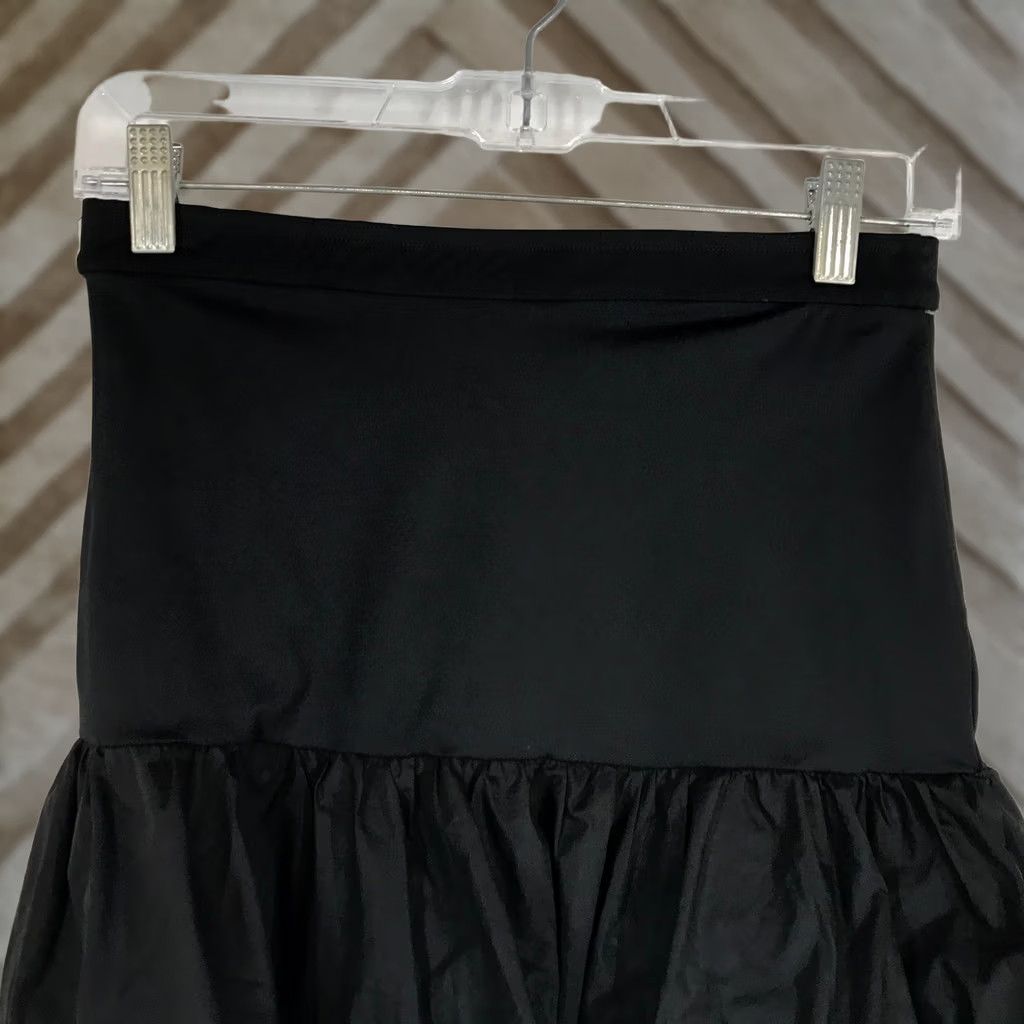 Vintage Sans Souci Black Ruffle Smocked Skirt Size Small Size 28" / US 6 / IT 42 - 1 Thumbnail
