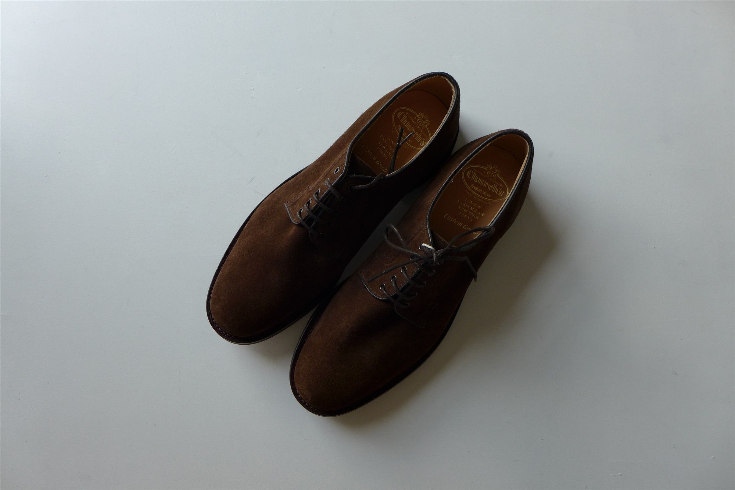 Church's n/a Churchs Bestone Derby Shoes - Sigar Castoro Suede Size US 11.5 / EU 44-45 - 3 Thumbnail