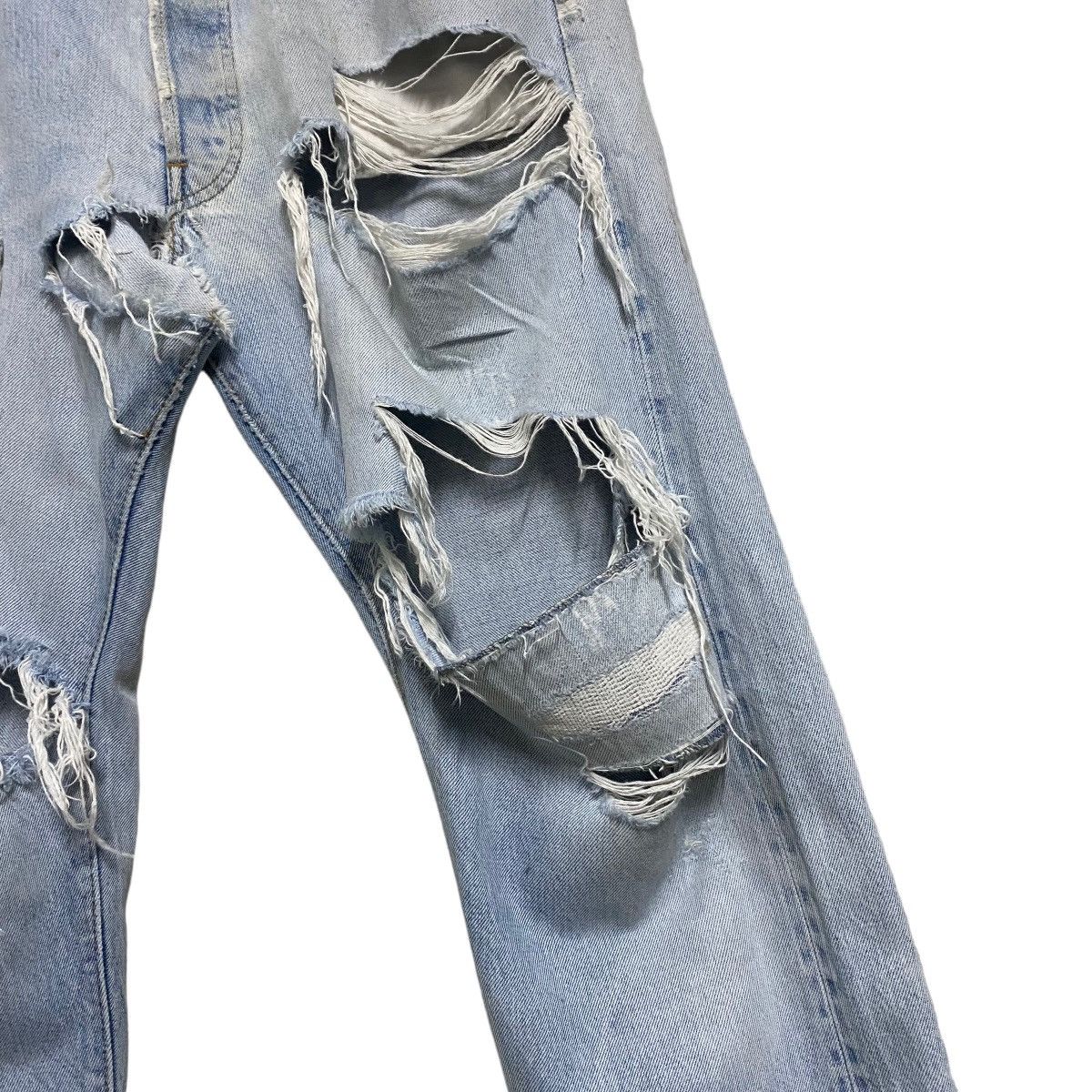 Levi's Vintage Levis 501 Redline Thrashed Jeans Button6 Size US 34 / EU 50 - 7 Thumbnail
