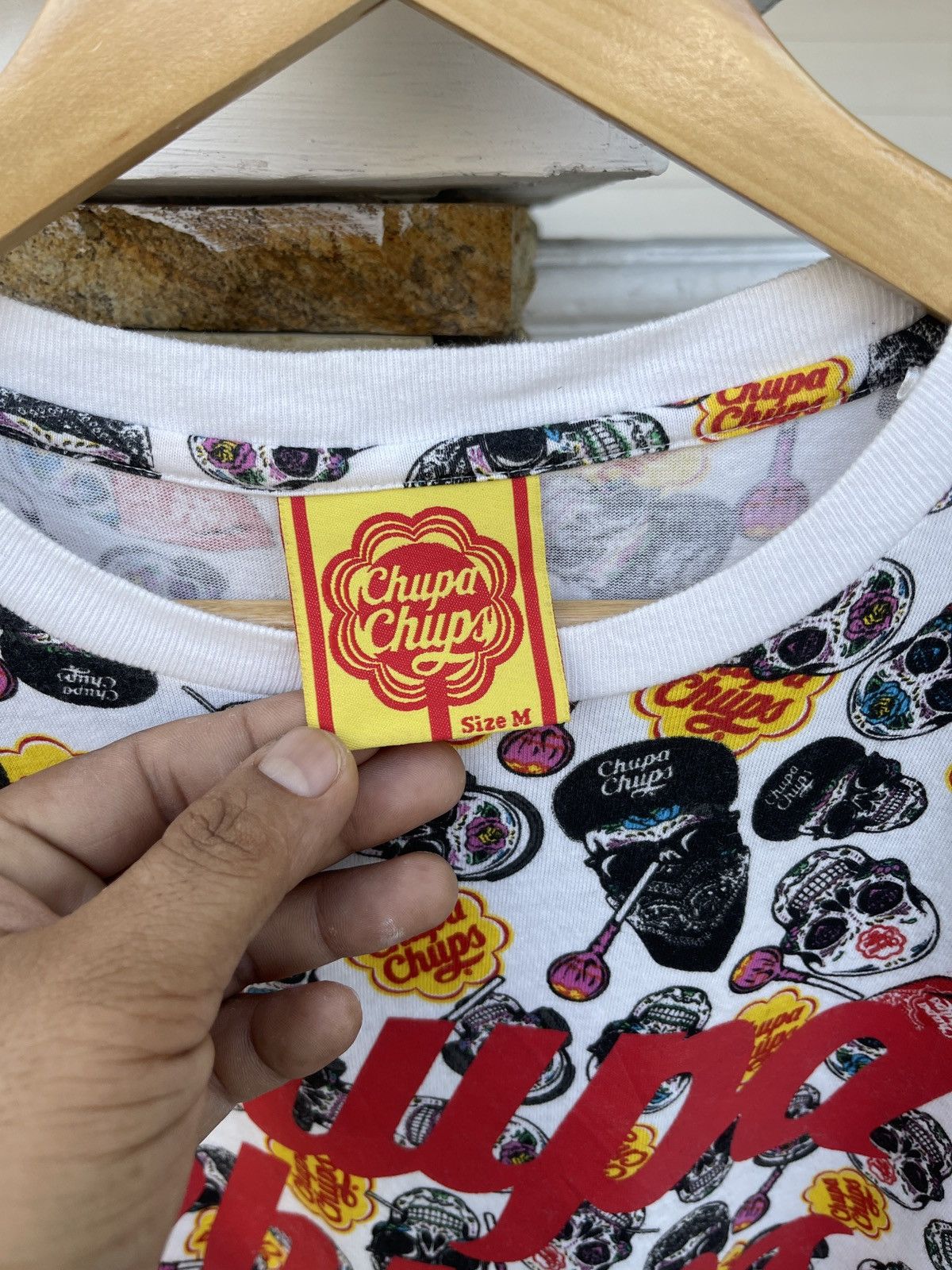 Vintage Last Drop🔥Chupa Chups Skull Lolipops Snack Promo Graphic Tee Size US M / EU 48-50 / 2 - 6 Thumbnail