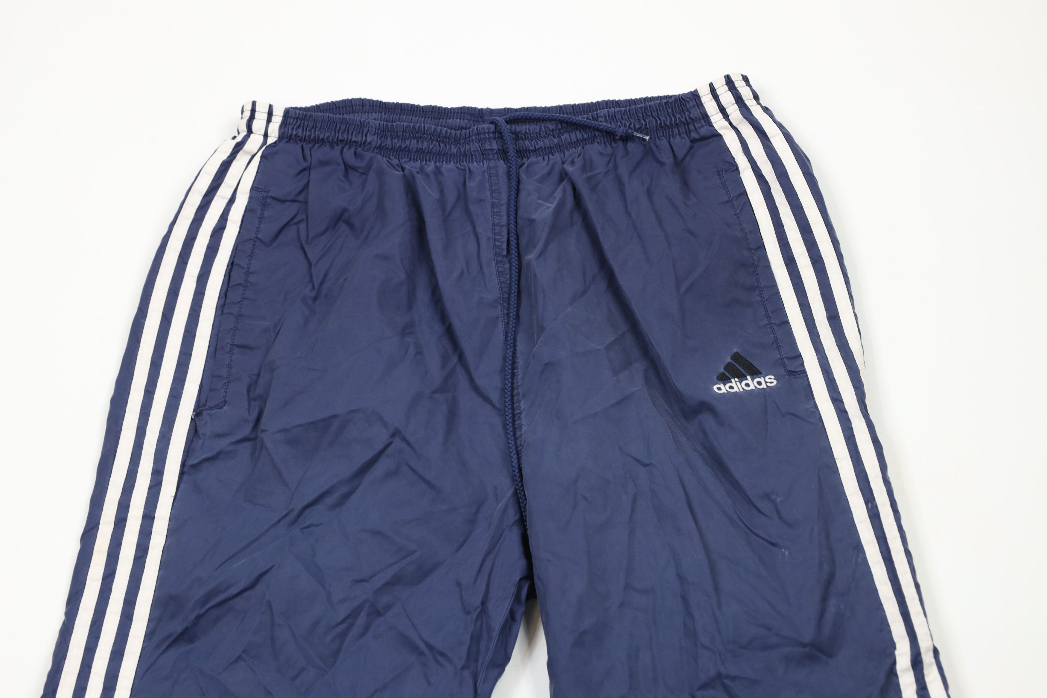 Adidas × Vintage Vintage 90s Adidas Spell Striped Cuffed Joggers Pants Nylon Size US 36 / EU 52 - 2 Thumbnail