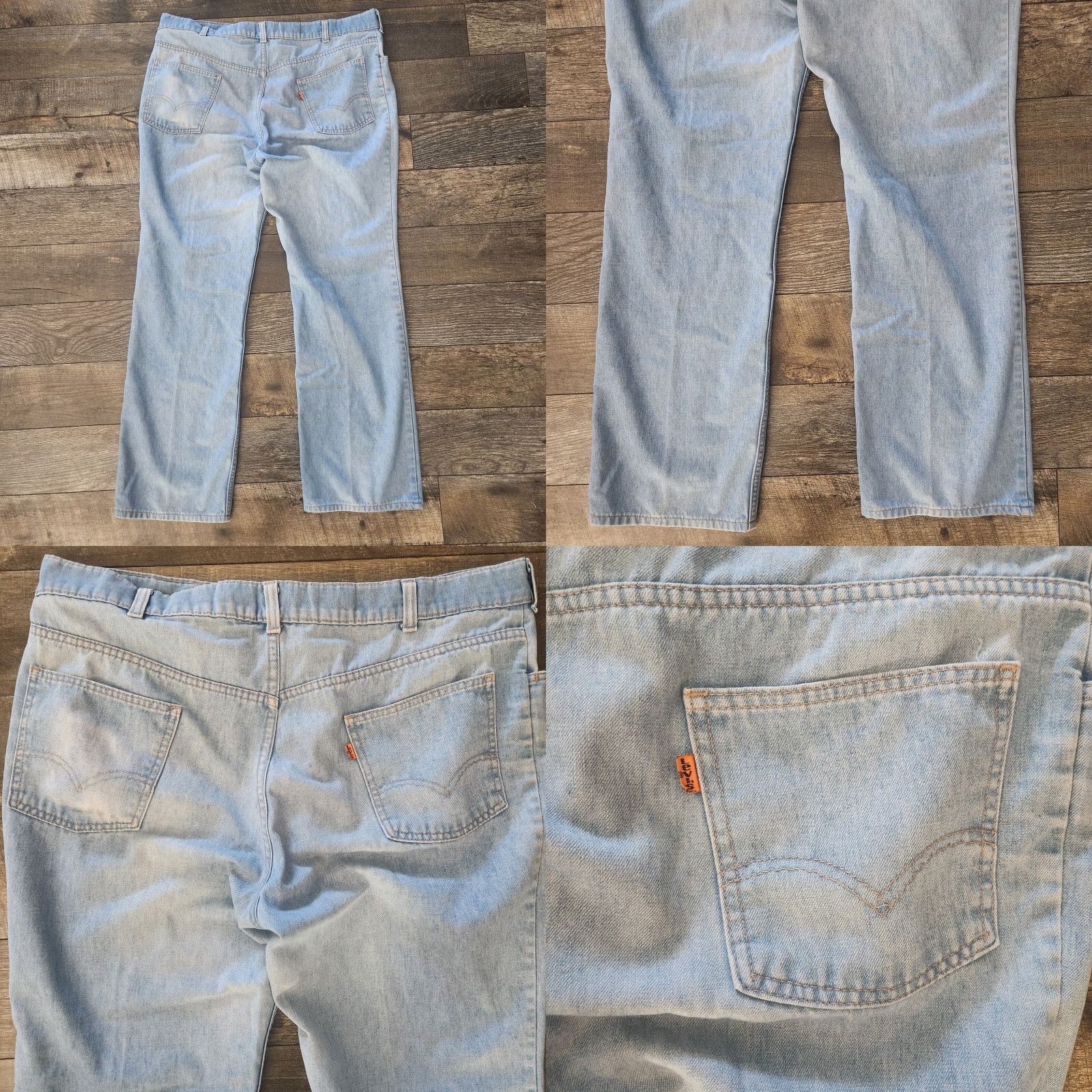 Levi's Vtg 70's Levi’s With A Skosh More Comfort Jeans Mens Blue Denim Orange Tab 40x32 Size US 40 / EU 56 - 8 Thumbnail