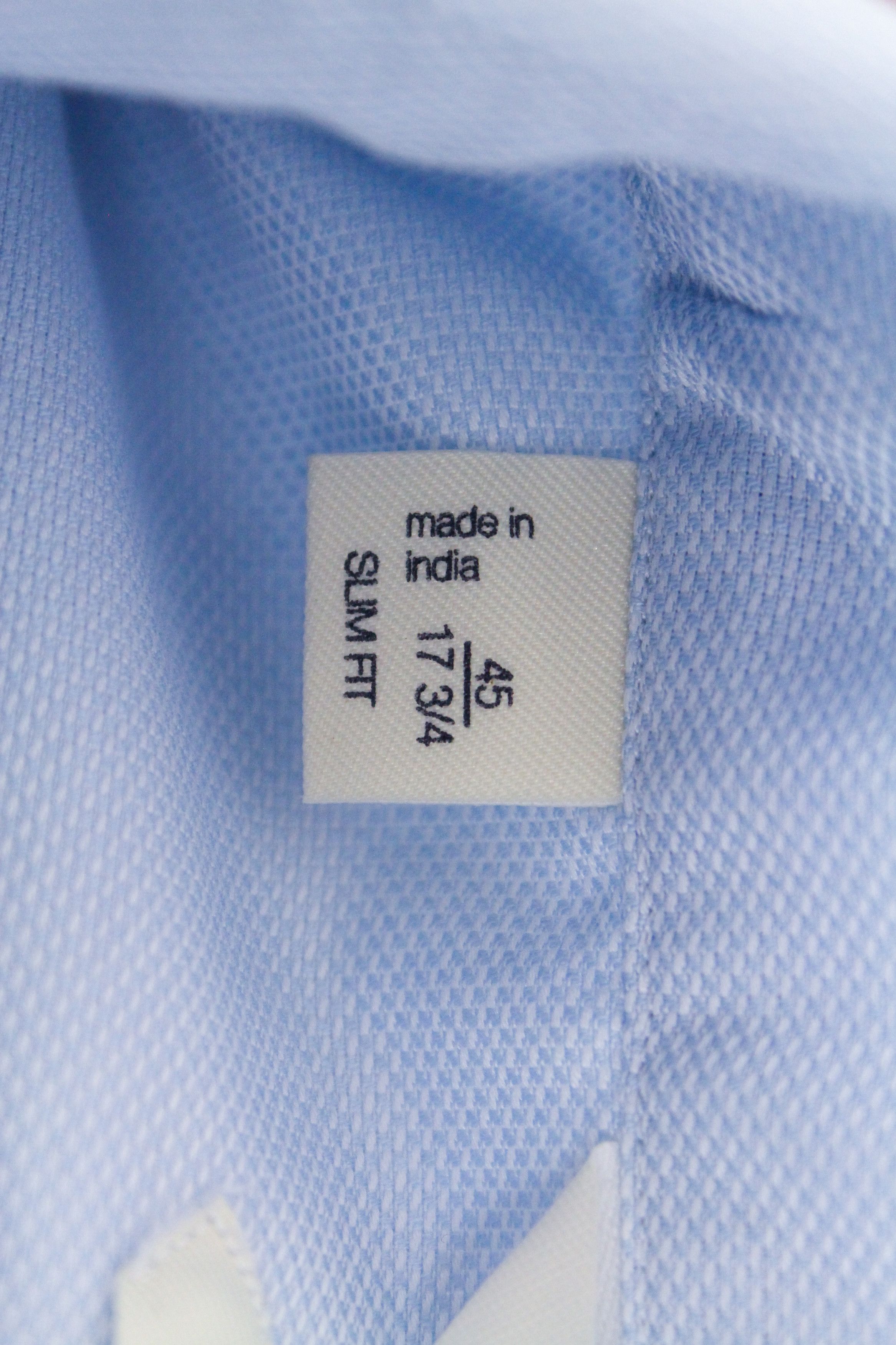 Suitsupply TRY ON 45 / 17 3/4 Blue Shirt 66681 Size US L / EU 52-54 / 3 - 5 Thumbnail
