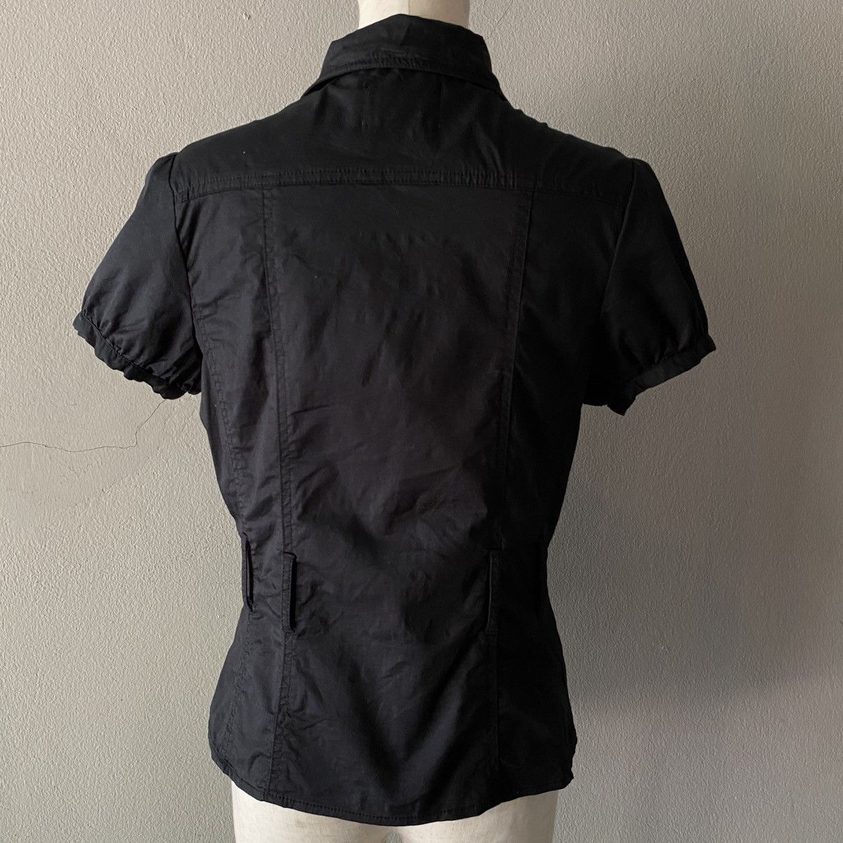 Designer × Japanese Brand USNS GIRLS Black Peter Pan Collar Puff-Sleeve Shirt Size M / US 6-8 / IT 42-44 - 16 Thumbnail