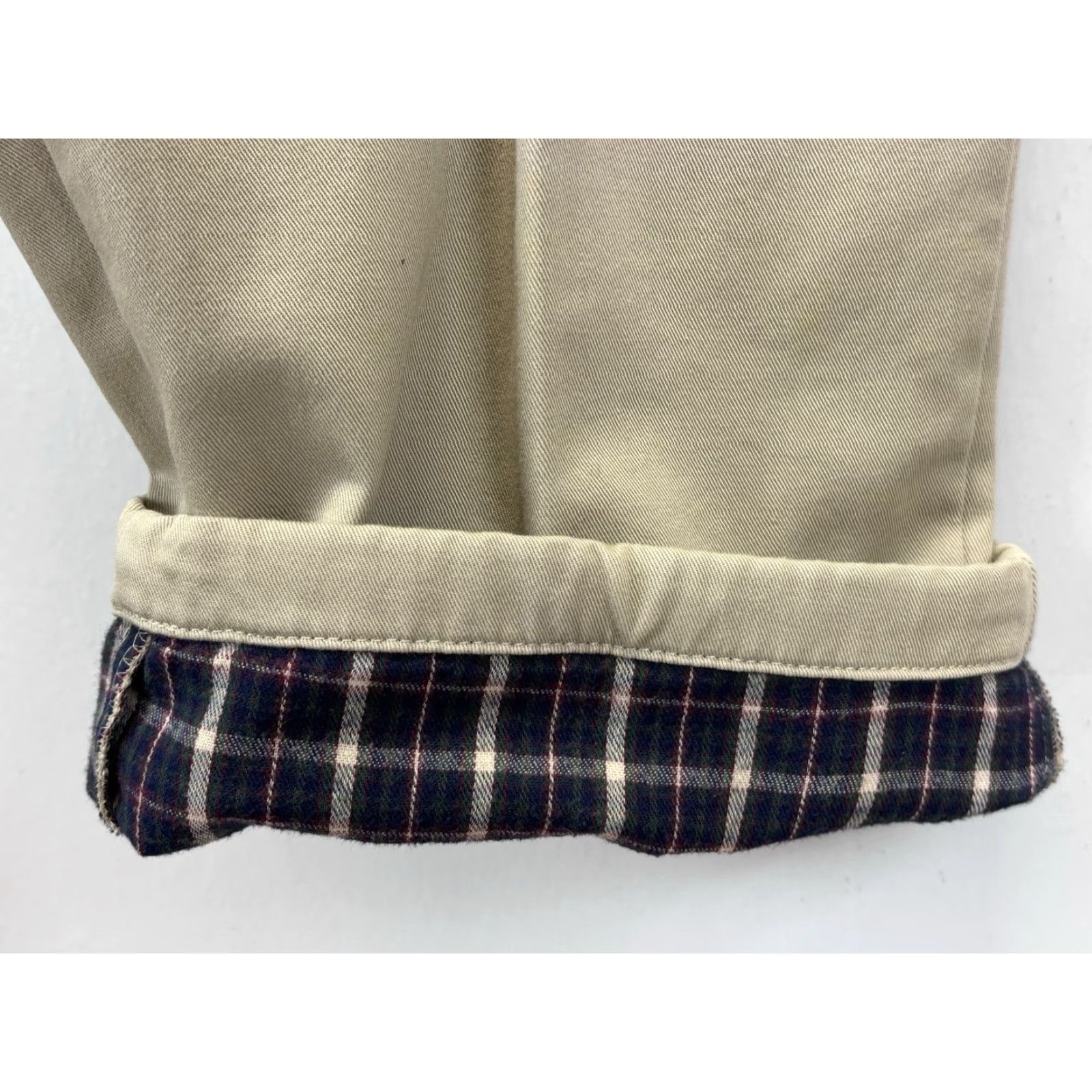 Vintage VINTAGE L.L. Bean Chino Pants 42x30 Flannel Lined Beige Flat Front Mens Casual Outdoors Size US 42 / EU 58 - 5 Thumbnail