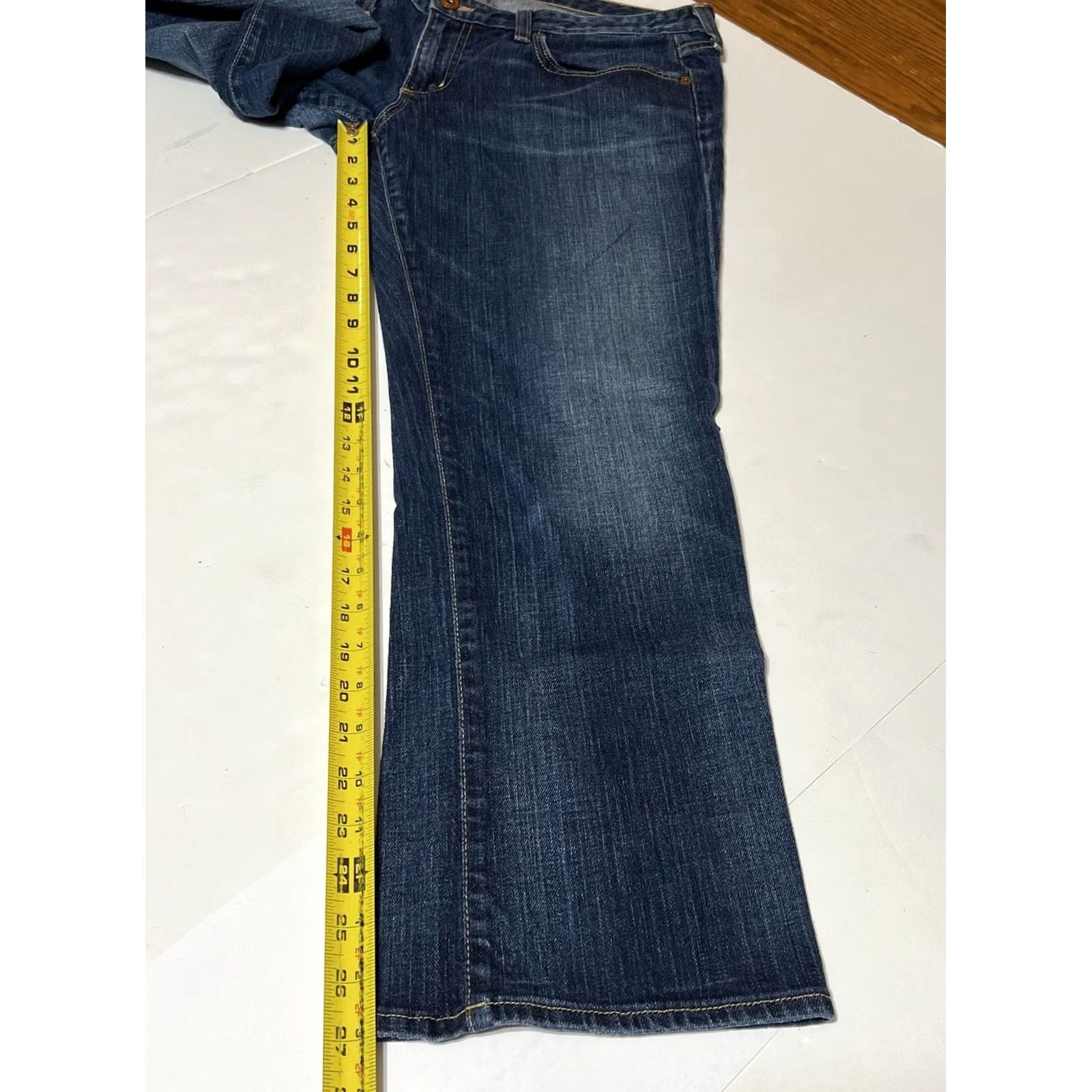 Vintage BIG STAR Jeans Women Capri Denim 34x27 Blue Rikki Logo Embroidered Stretch Leather Zip Regular Inseam 27in Size 24" / US 00 / IT 34 - 5 Thumbnail
