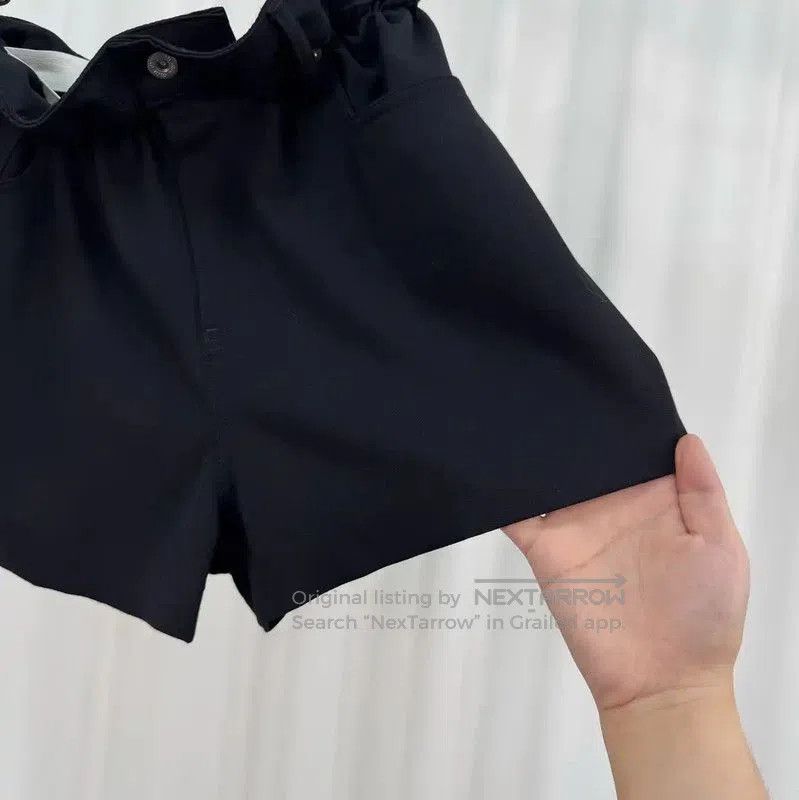 Miu Miu Miu Miu Black Wool Embroidered Logo Shorts . Size 23" - 4 Thumbnail