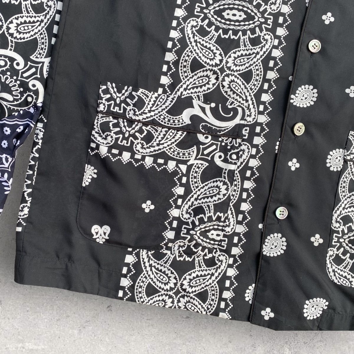 Sacai SS21 Black Paisley Shirt Size US M / EU 48-50 / 2 - 3 Thumbnail