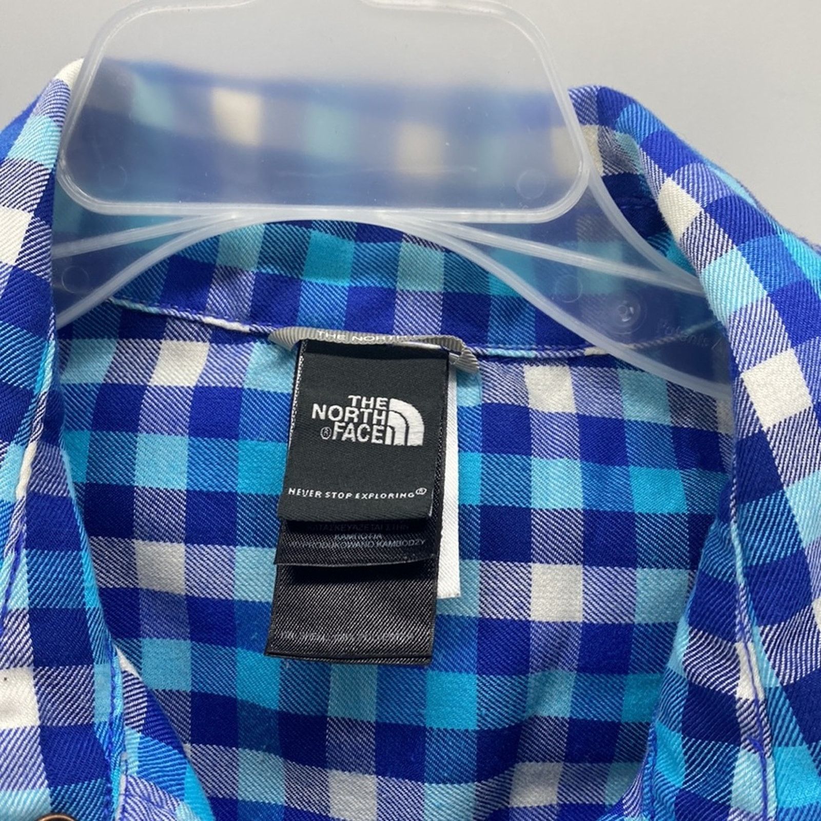 The North Face The North Face Blue Plaid Flannel pearl Button Down Gorpcore Size S / US 4 / IT 40 - 2 Thumbnail