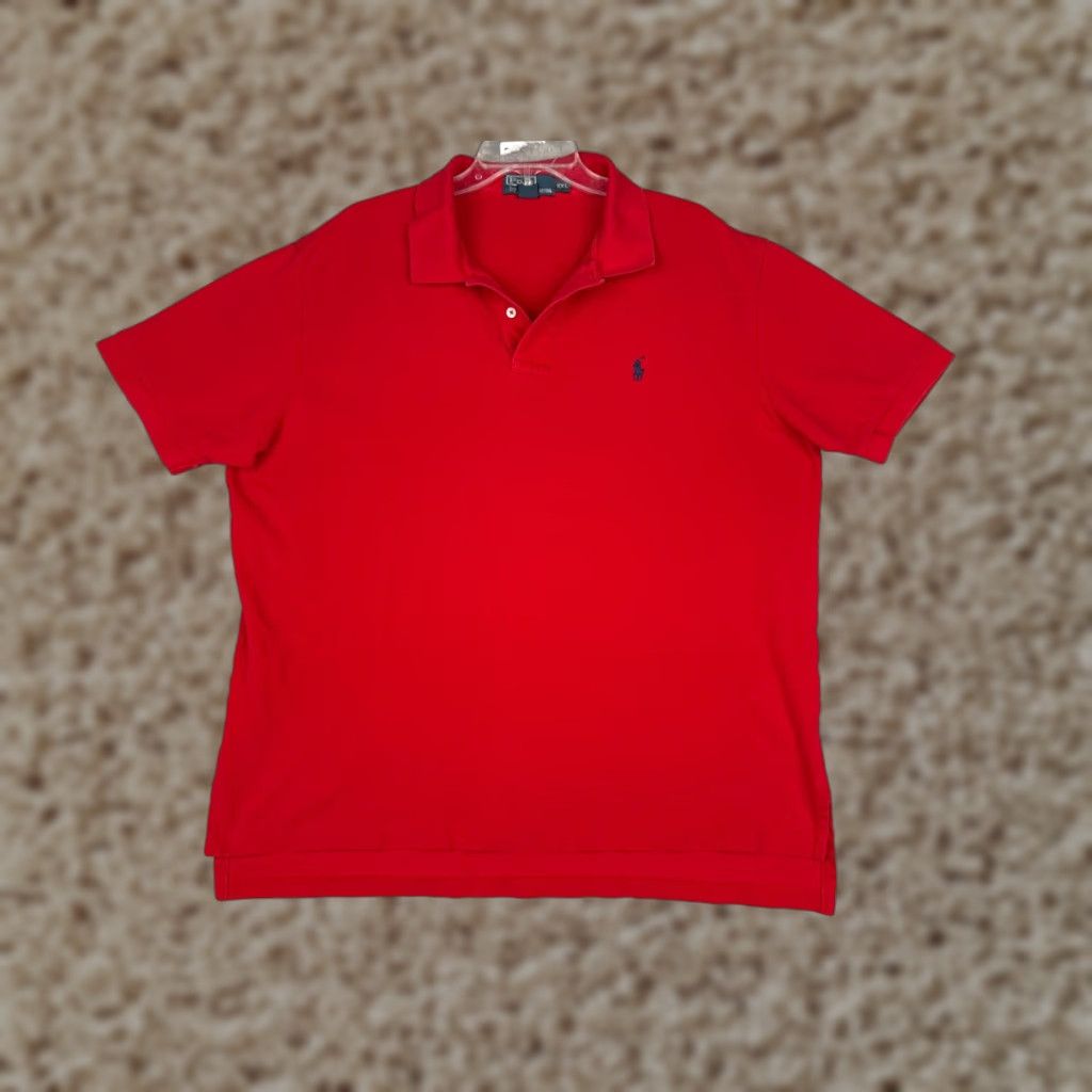 Ralph Lauren VINTAGE Ralph Lauren Polo Shirt Polo 2XL Red 100% Cotton Jersey Golf Mens Shirts Size US XXL / EU 58 / 5 - 1 Thumbnail