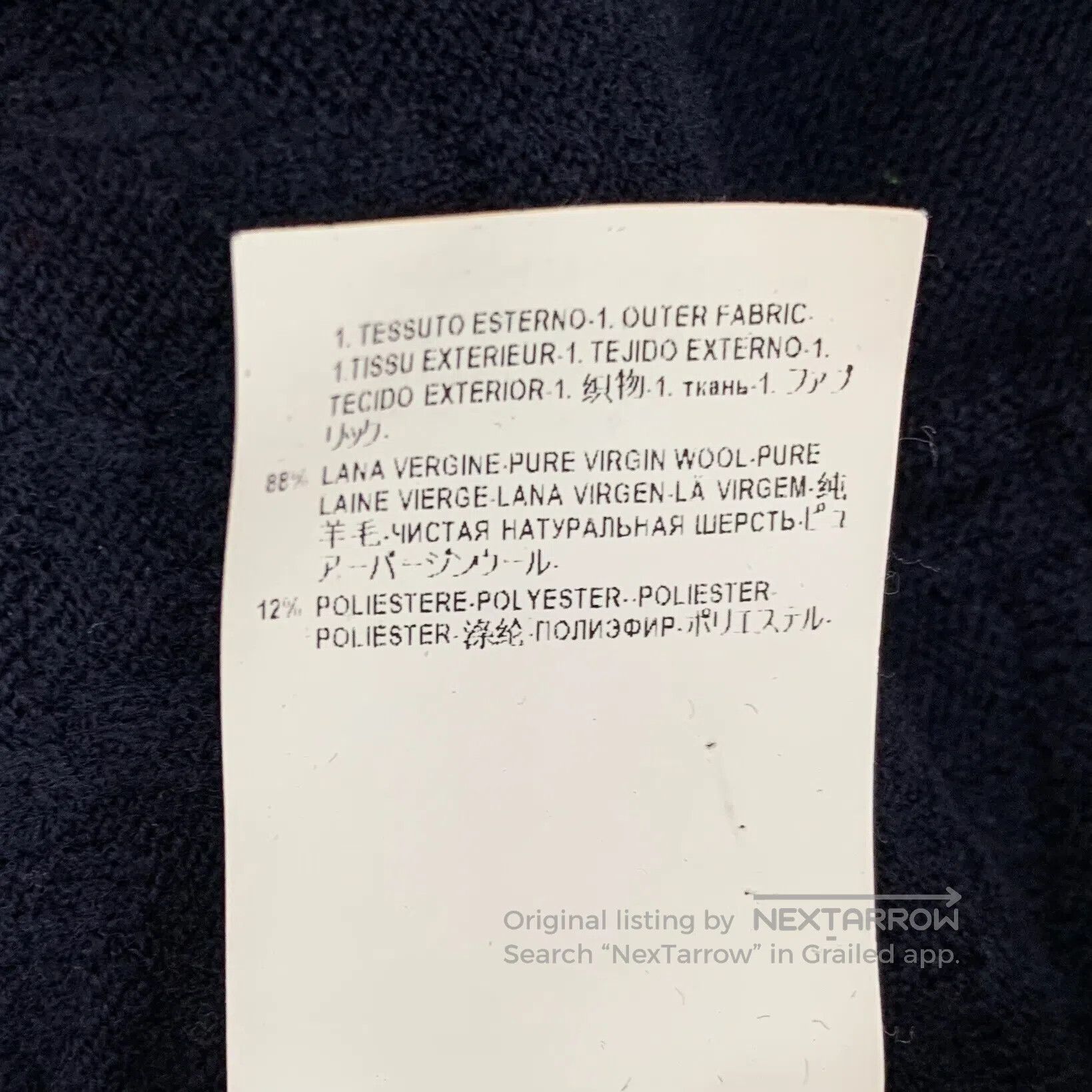 Versace Versace Navy blue diamond pattern wool round neck long sle Size US M / EU 48-50 / 2 - 7 Thumbnail