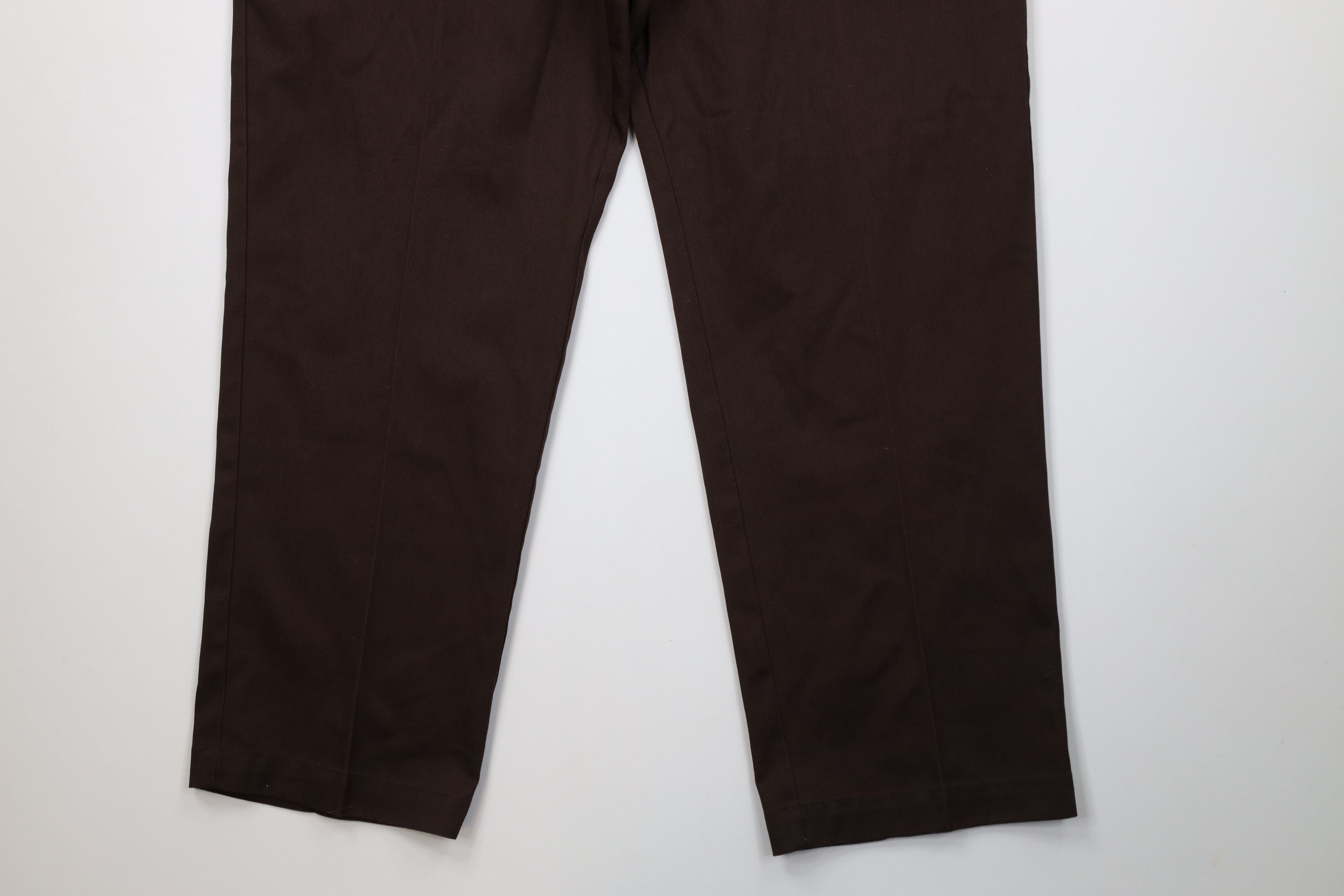 Dickies Vintage 90s Dickies Wide Leg Dungaree Pants Brown USA Size US 44 / EU 60 - 4 Thumbnail