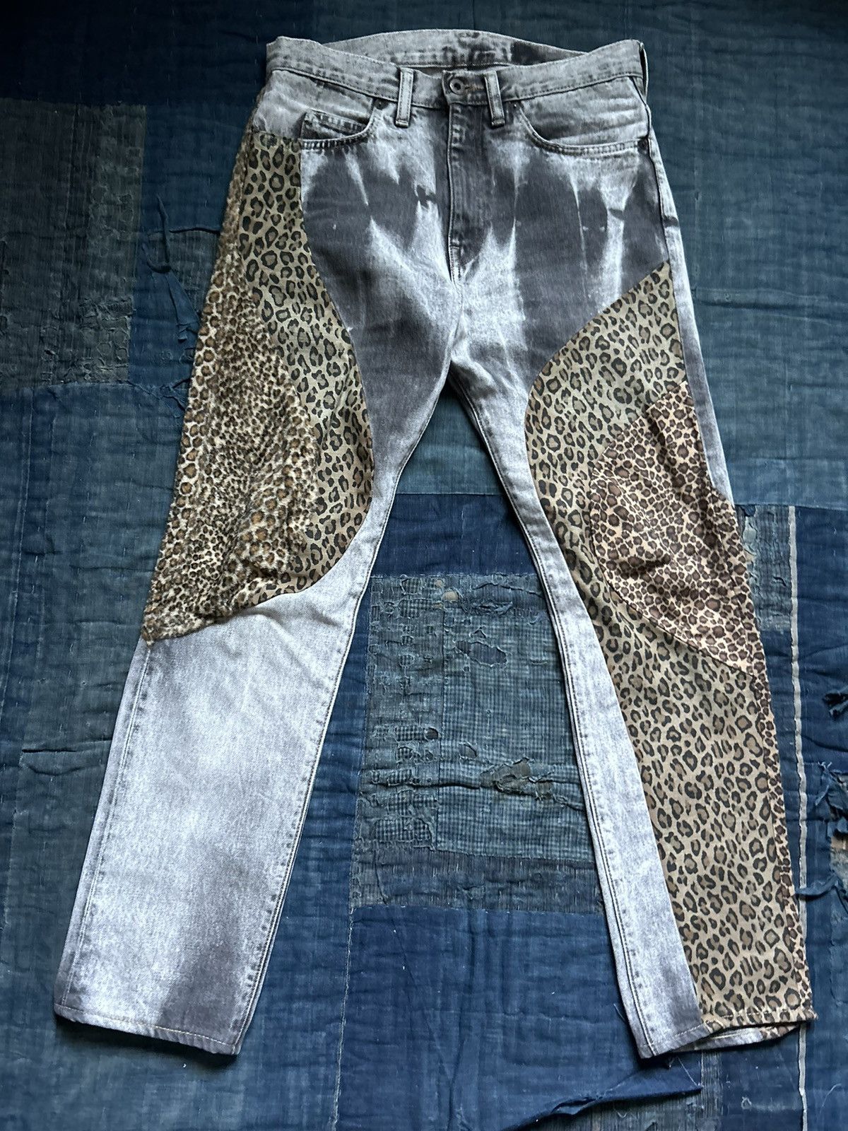 Kapital × Kapital Kountry kapital leopard patchwork black denim Size US 31 - 1 Thumbnail