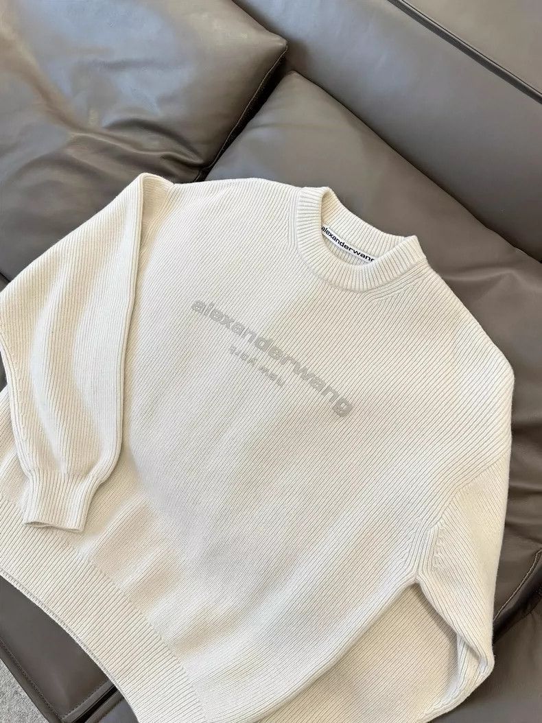 Alexander Wang White Loose Fit Sweater-