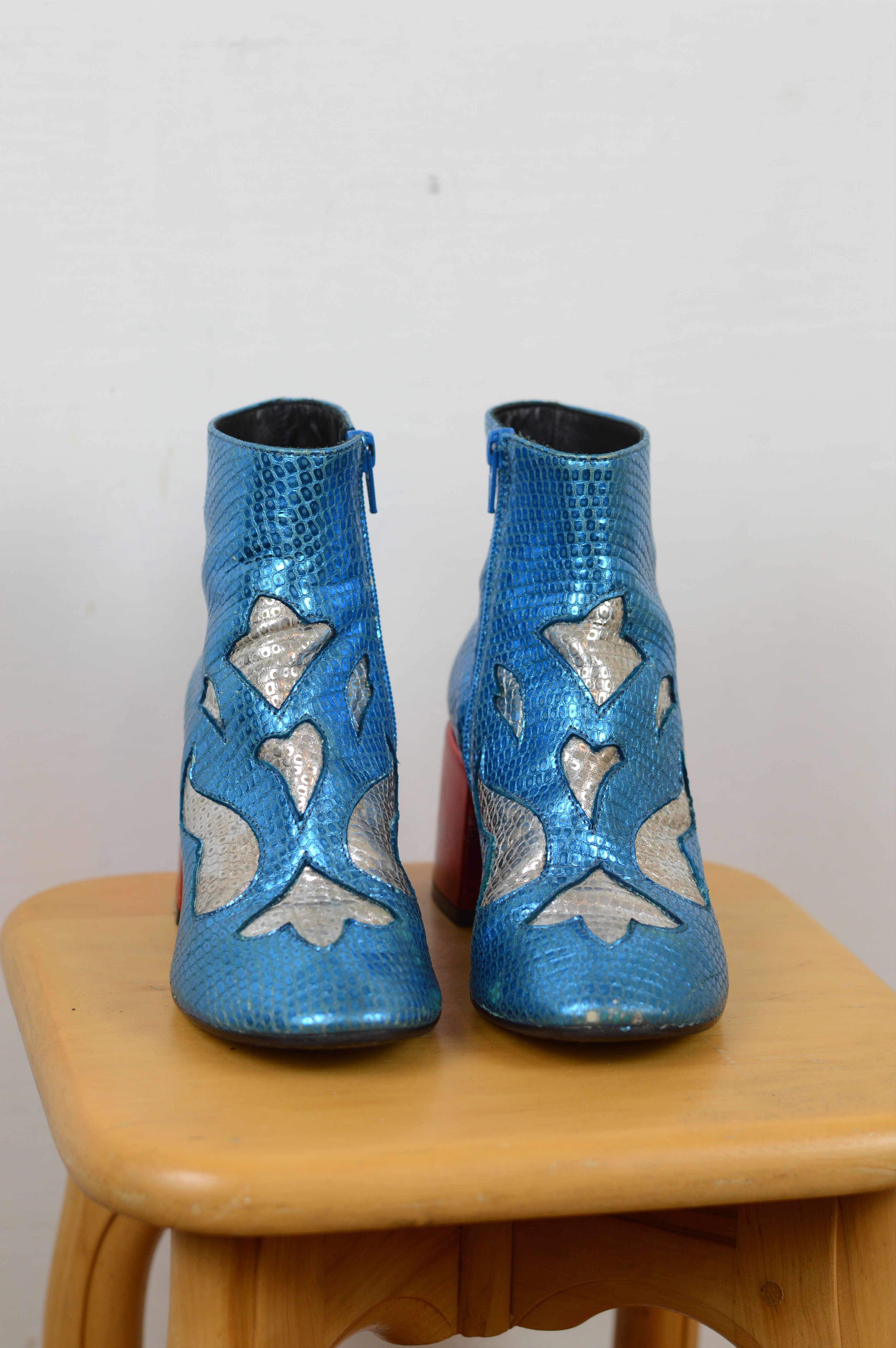 Maison Margiela MM6 Maison Martin Margiela Snakeskin Leather Ankle Boots Size US 5.5 / IT 35.5 - 4 Thumbnail