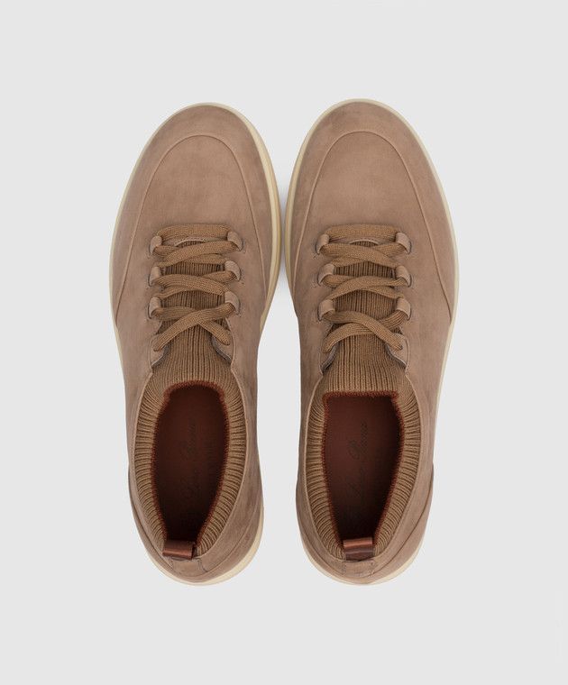 Loro Piana o1w1db10125 FAL2899 Soho Walk Sneakers in Beige Size US 7 / EU 40 - 4 Thumbnail