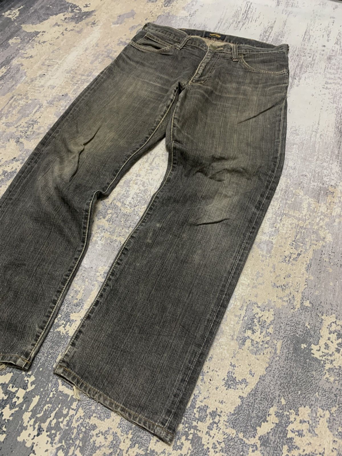 Japanese Brand Vintage Wrangler Distressed Rusty Loose Jeans 31x30 Size US 33 - 5 Thumbnail
