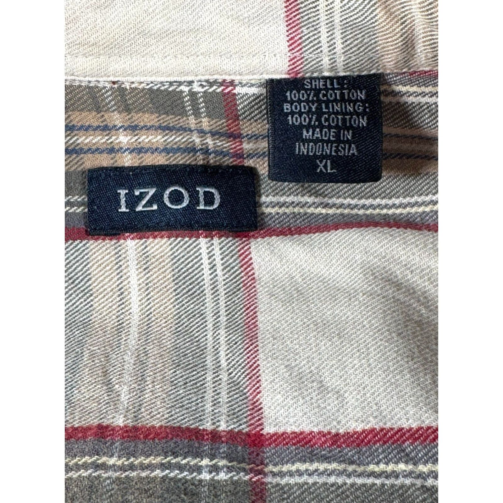 Izod VINTAGE IZOD Heavy Button Down Corduroy Shirt Mens XL Flannel Lined 90s Rustic Casual Casual Mens XL Red Corduroy Button Up Shirt Size US XL / EU 56 / 4 - 4 Thumbnail
