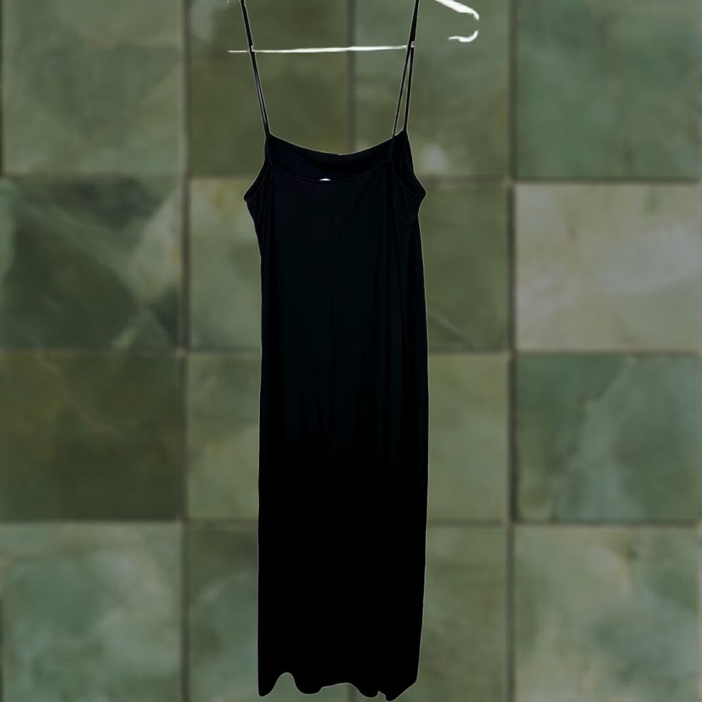 Zara Zara Dress Women’s S Black Spaghetti Strap Straight Line Long Maxi Elegant W109 Size S / US 4 / IT 40 - 1 Thumbnail