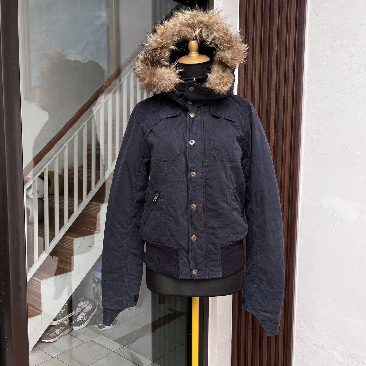 Japanese Brand Fux Faur Jacket Hooded Bomber "Flash Report" Size L / US 10 / IT 46 - 1 Thumbnail